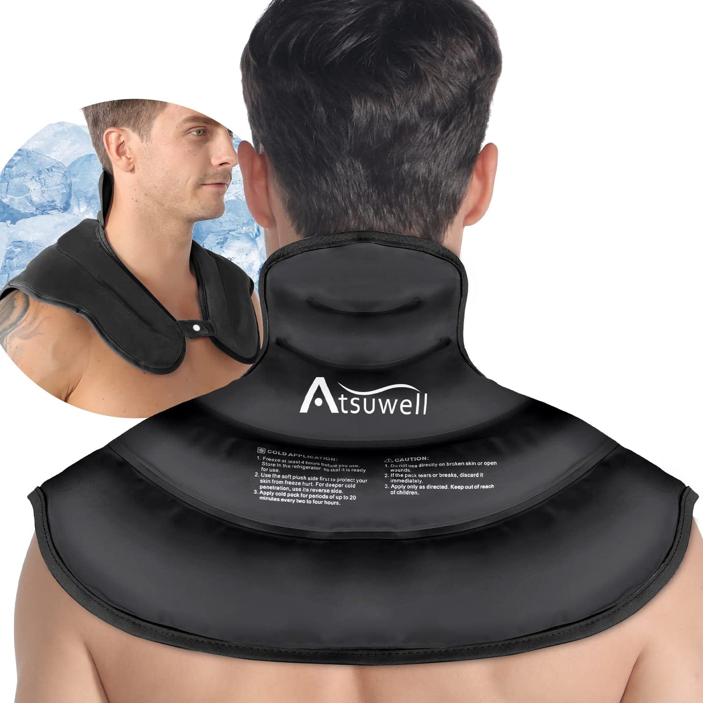 Atsuwell Reusable Neck Ice Pack Wrap Gel Cold Therapy for Sore Shoulders DEMO