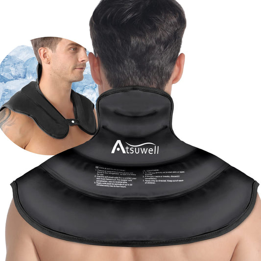 Atsuwell Reusable Neck Ice Pack Wrap Gel Cold Therapy for Sore Shoulders DEMO