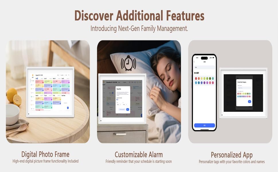 MINYII 10.1inch Smart Digital Wall Calendar with Full HD Chore Chart Display NEW