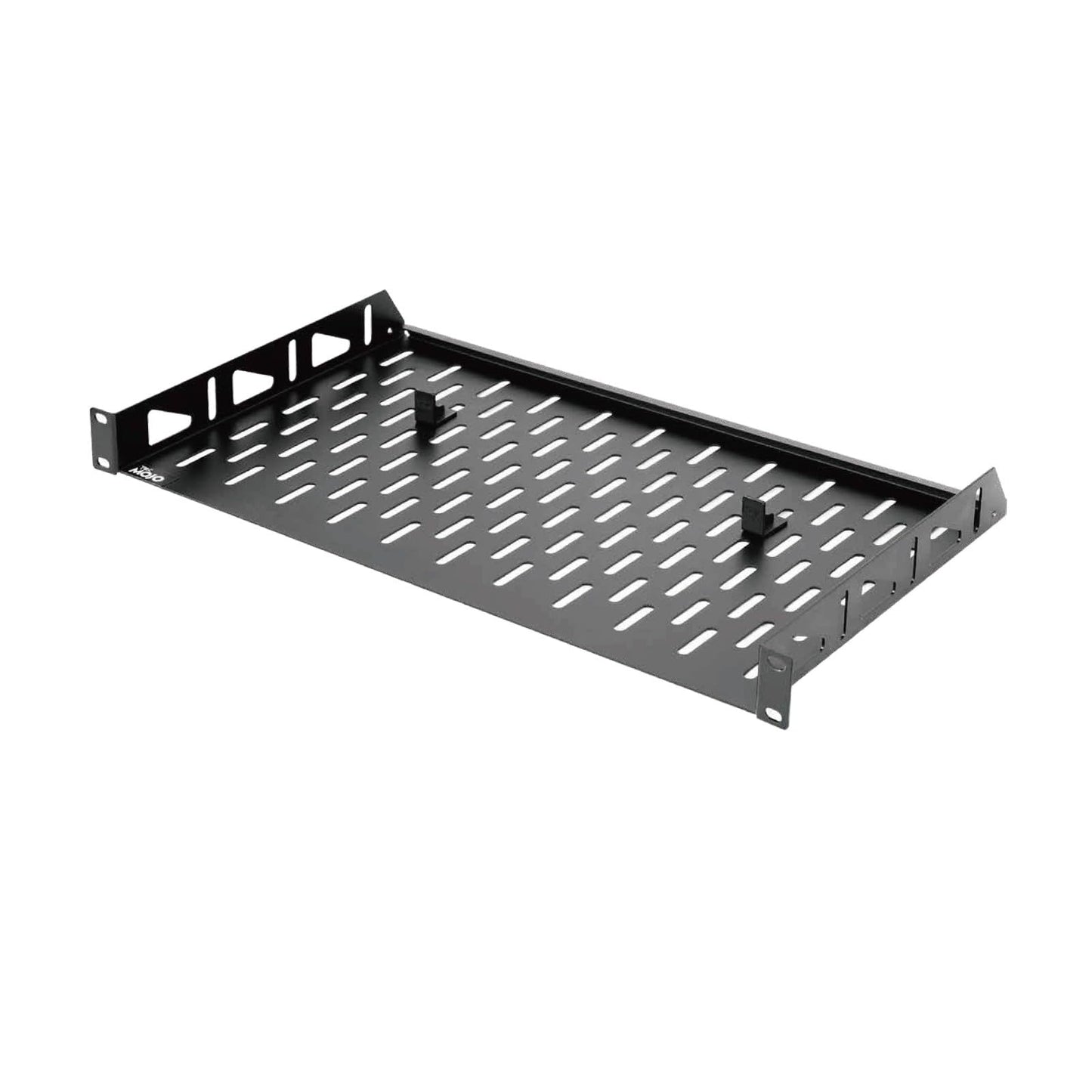 Tecmojo 1U Server Rack Shelf, Universal Vented Mount, 250mm Deep, Black NEW