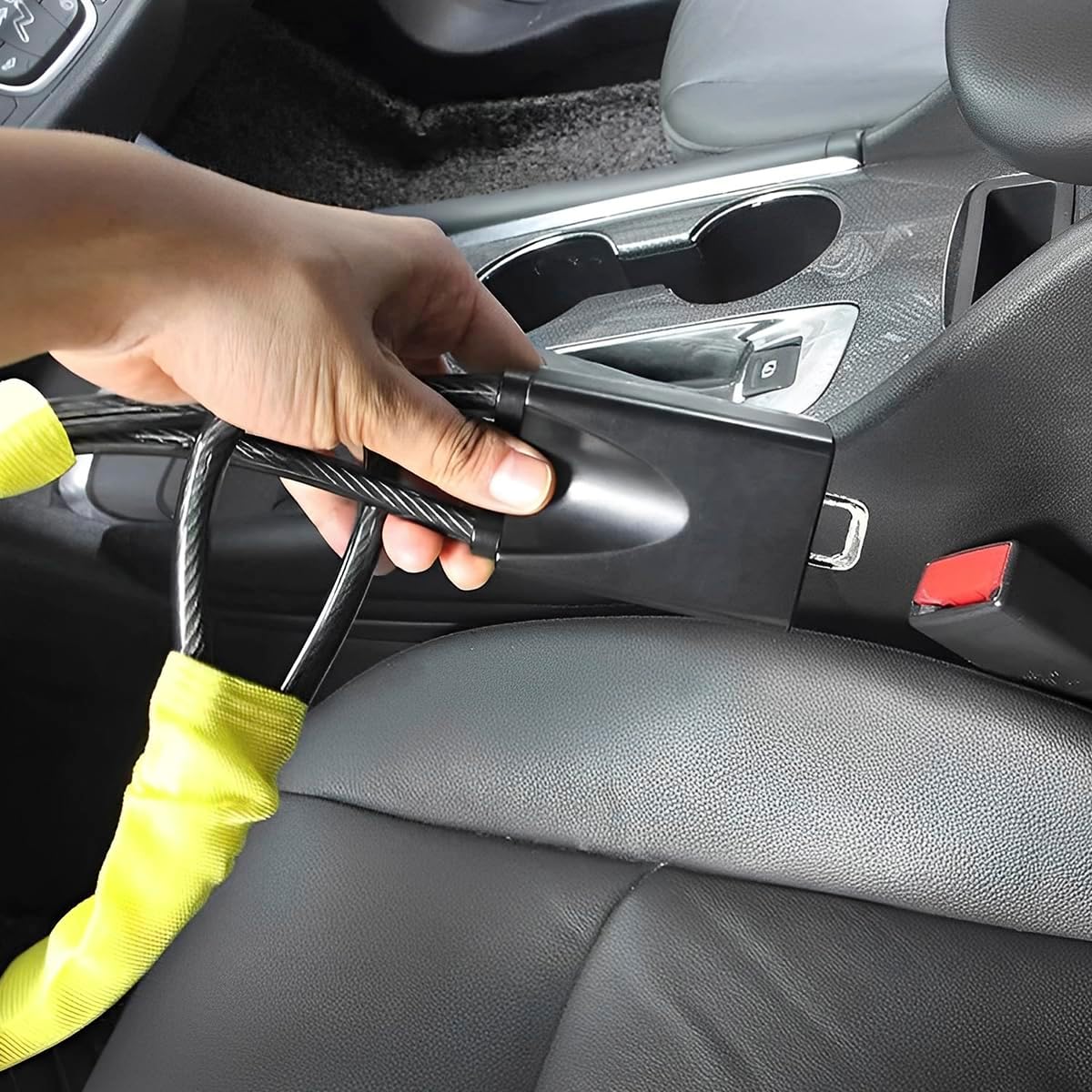 LHGJFKO Anti-Theft Car Steering Wheel Lock Theft Prevention Locking Device DEMO
