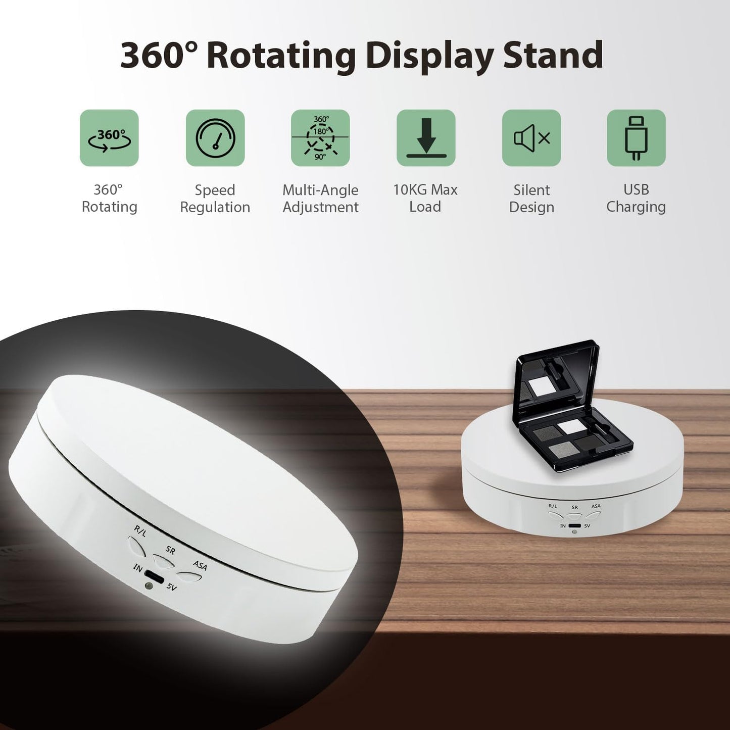 Mcbazel 360° Rotating Display Stand Electric Turntable for Product DEMO
