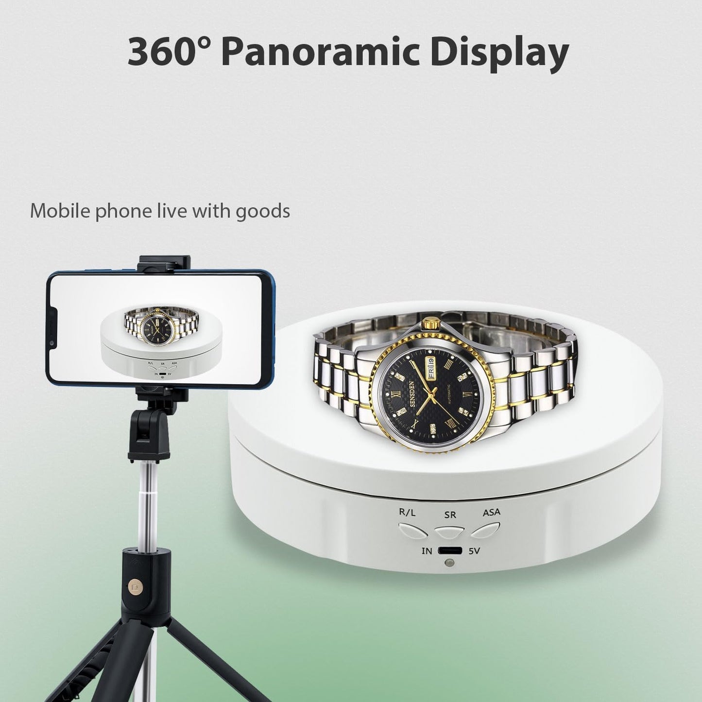 Mcbazel 360° Rotating Display Stand Electric Turntable for Product DEMO