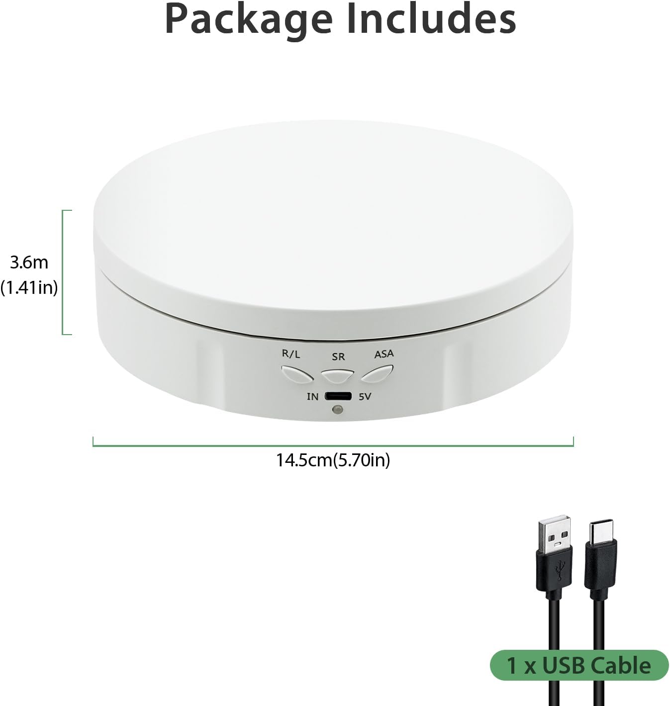 Mcbazel 360° Rotating Display Stand Electric Turntable for Product DEMO