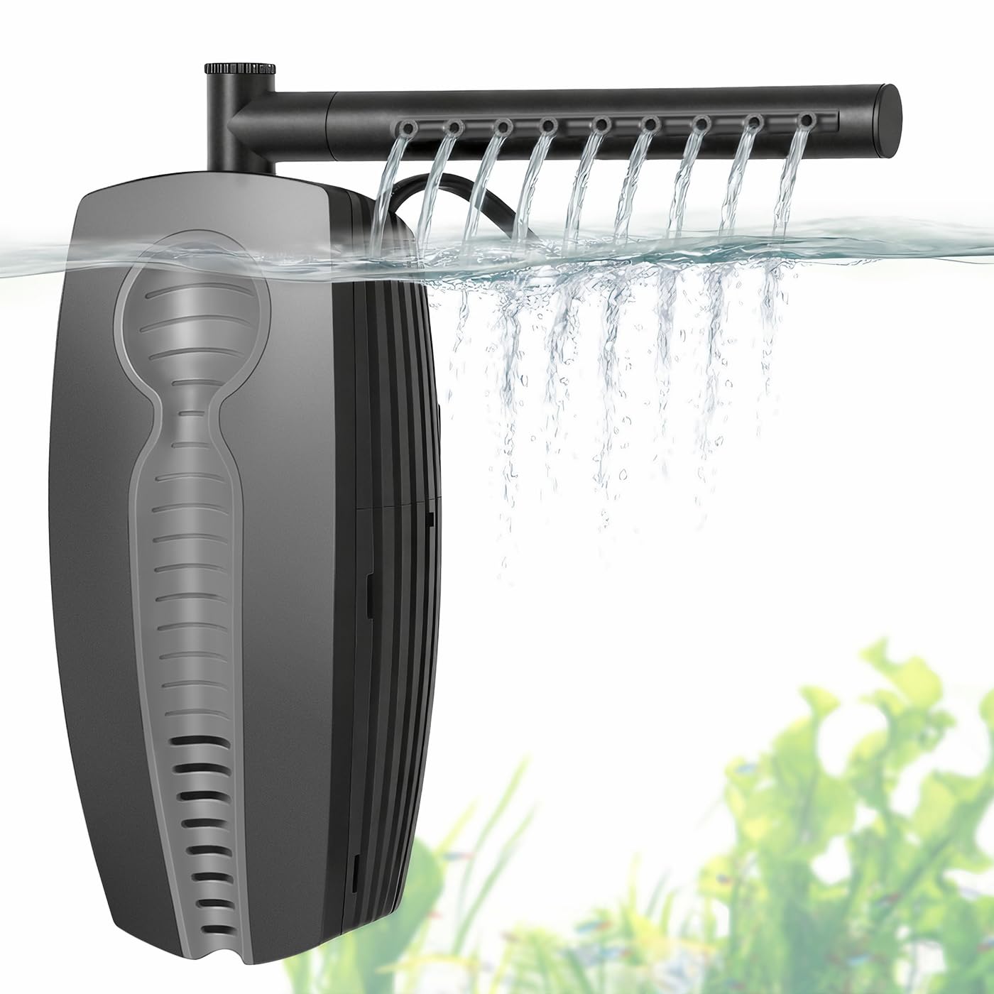 PYPABL Adjustable Submersible Aquarium Filter, 8W Internal Fish Tank Filter DEMO