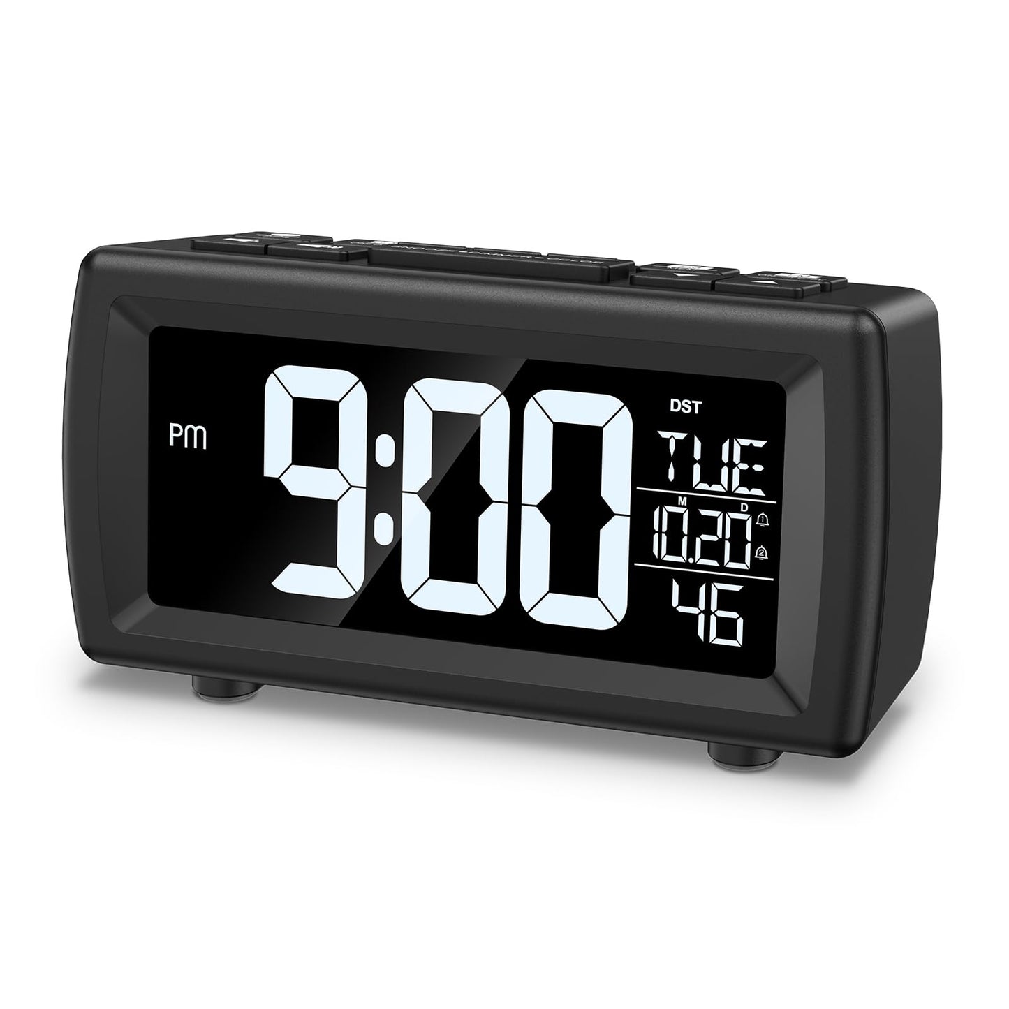 AMIR Bedside Digital FM Radio Alarm Clock Large Display Black Size 14.2 x DEMO