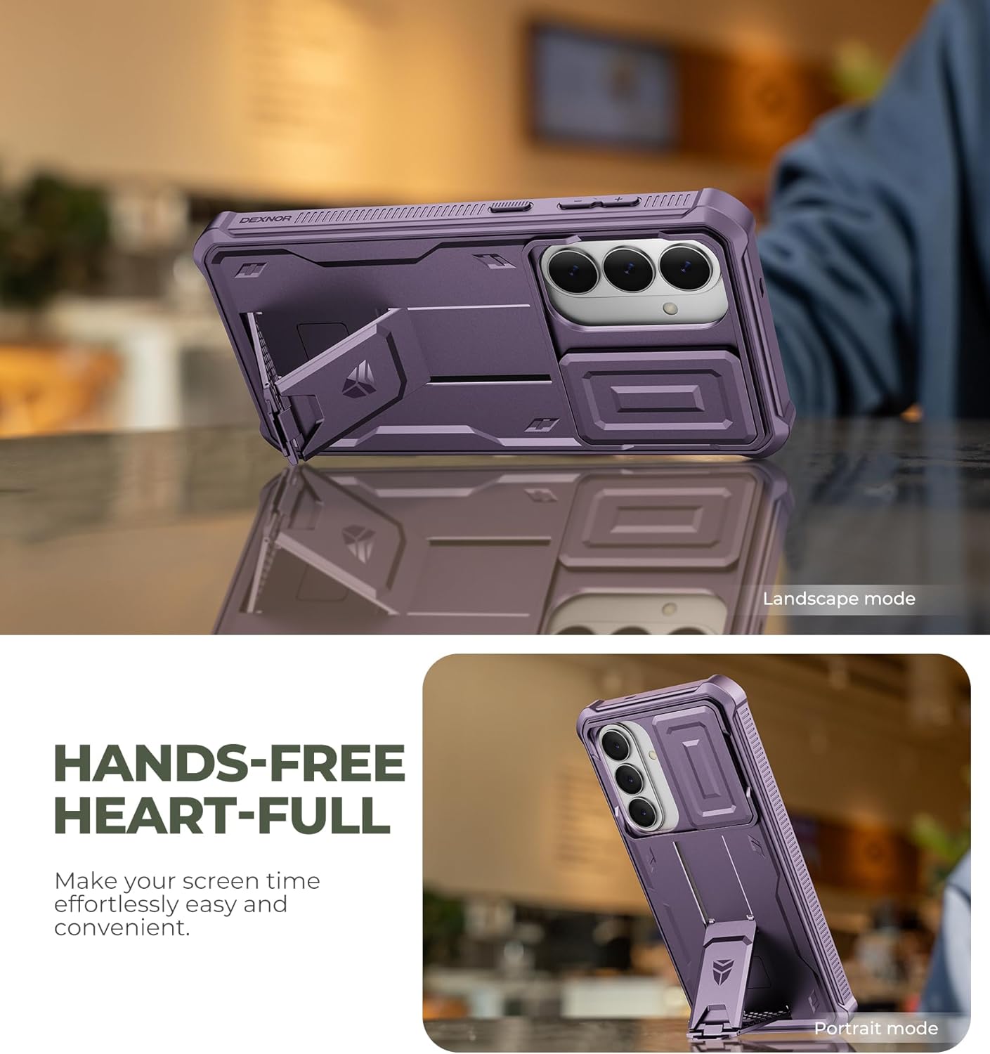 Dexnor Case with Built-in Slide Camera Cover & Screen for Samsung Galaxy DEMO
