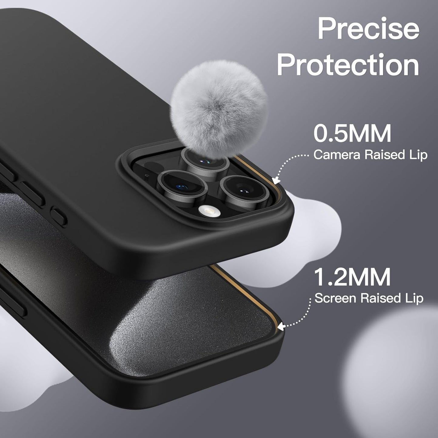JETech Silicone Case for iPhone 15 Pro 6.1-Inch Soft Touch Full-Body NEW