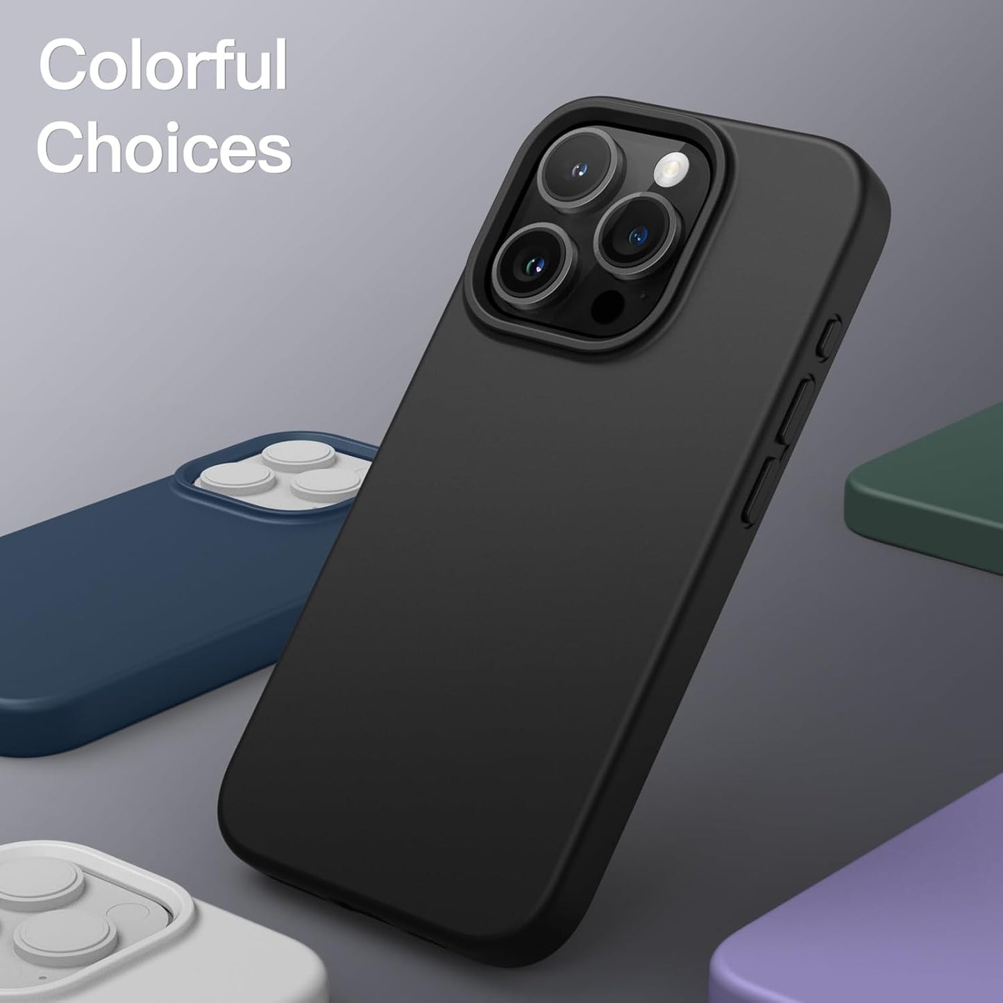 JETech Silicone Case for iPhone 15 Pro 6.1-Inch Soft Touch Full-Body NEW