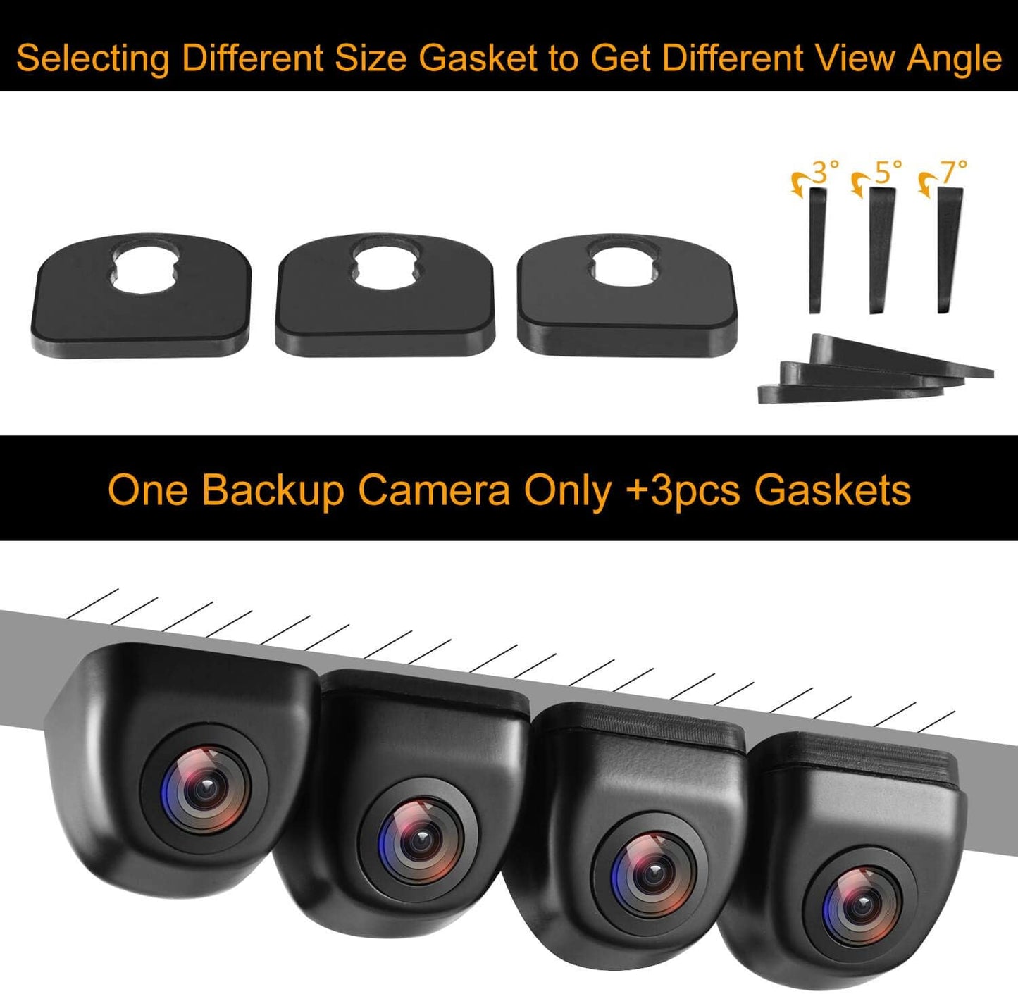 NATIKA Backup and Front View Camera IP69K Waterproof HD Night Vision for DEMO