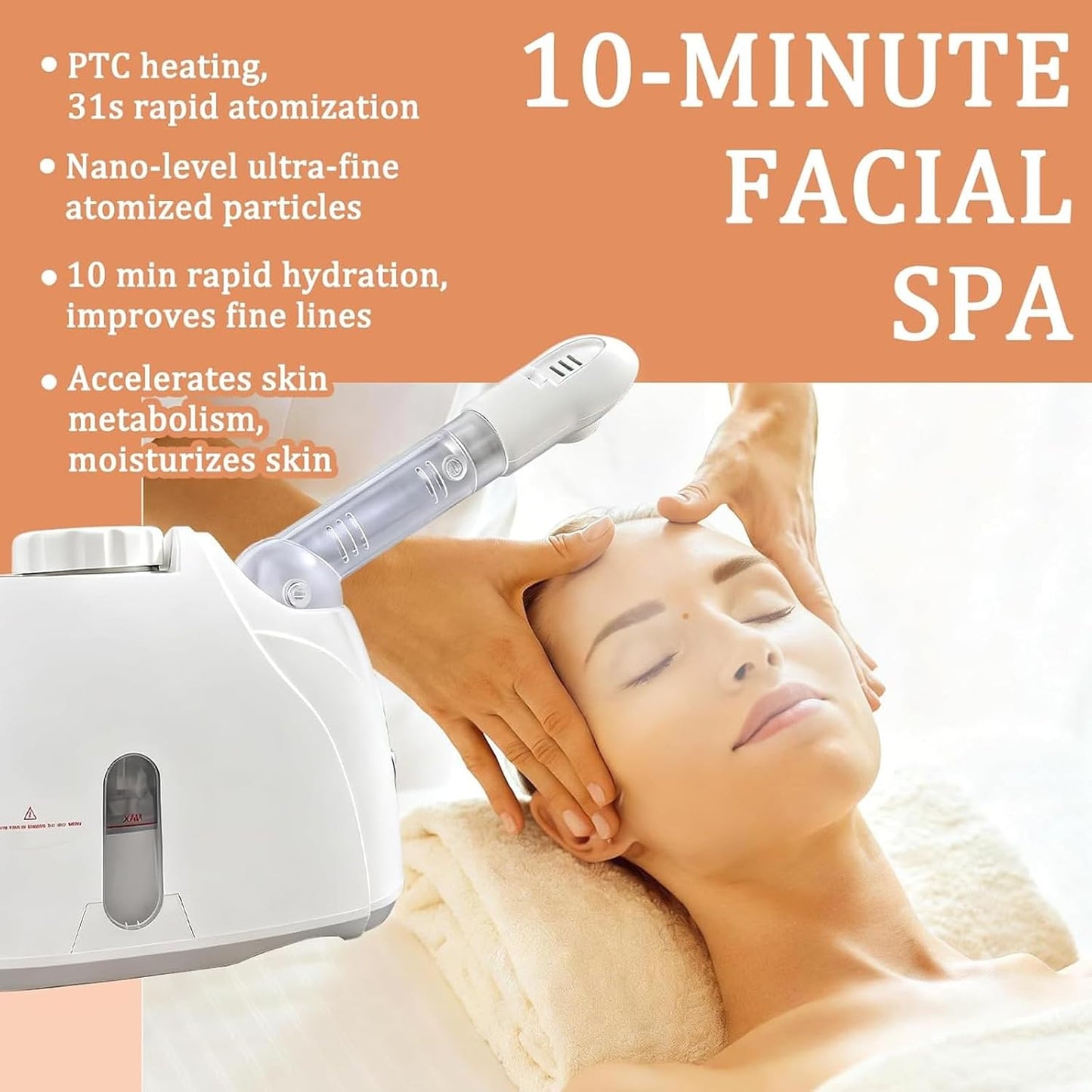 Tcoiyt Facial Steamer 360° Rotating Arm Ozone Humidifier Spa Beauty Skin DEMO