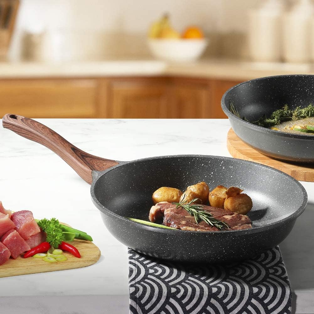SENSARTE Nonstick Frying Pan Skillet with Swiss Granite Coating for DEMO