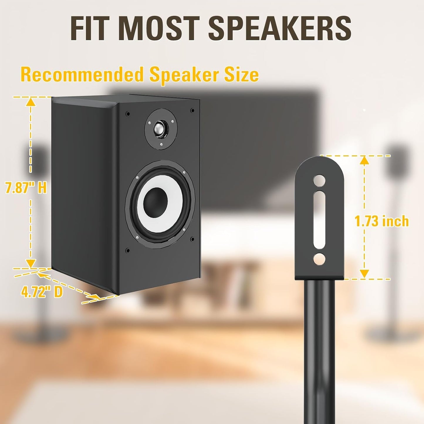 Mounting Dream Height Adjustable Speaker Stands Mounts Alloy Steel Floor DEMO