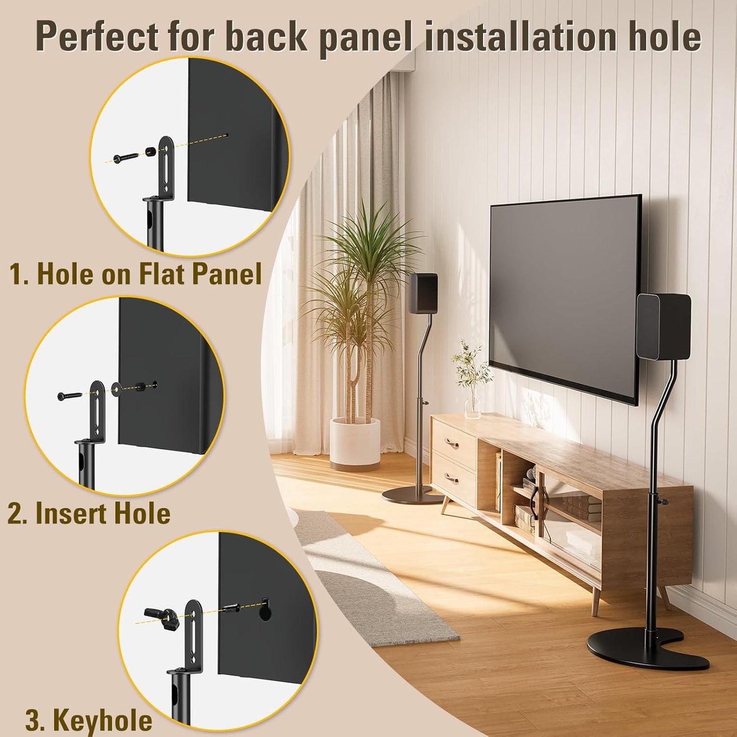 Mounting Dream Height Adjustable Speaker Stands Mounts Alloy Steel Floor DEMO