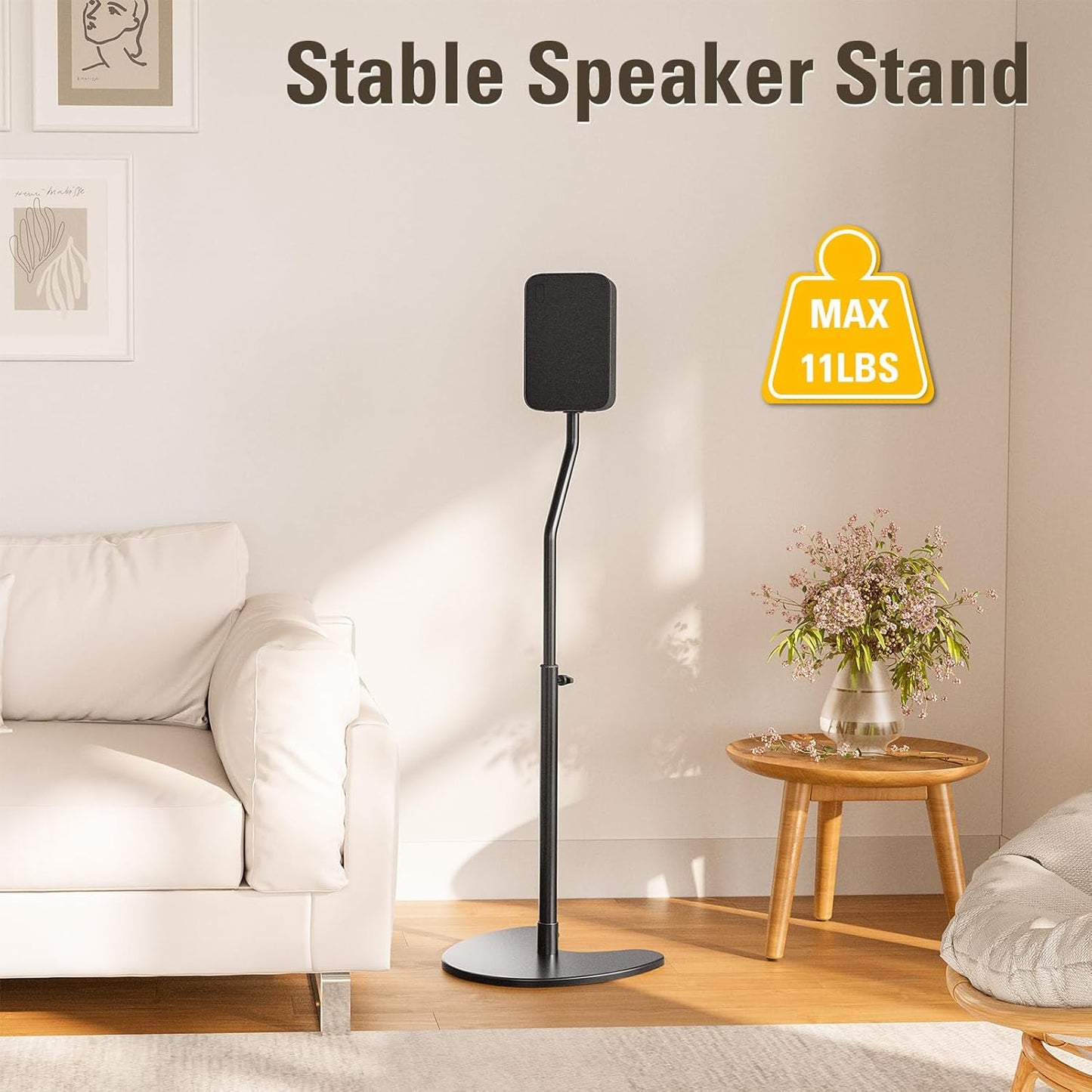 Mounting Dream Height Adjustable Speaker Stands Mounts Alloy Steel Floor DEMO