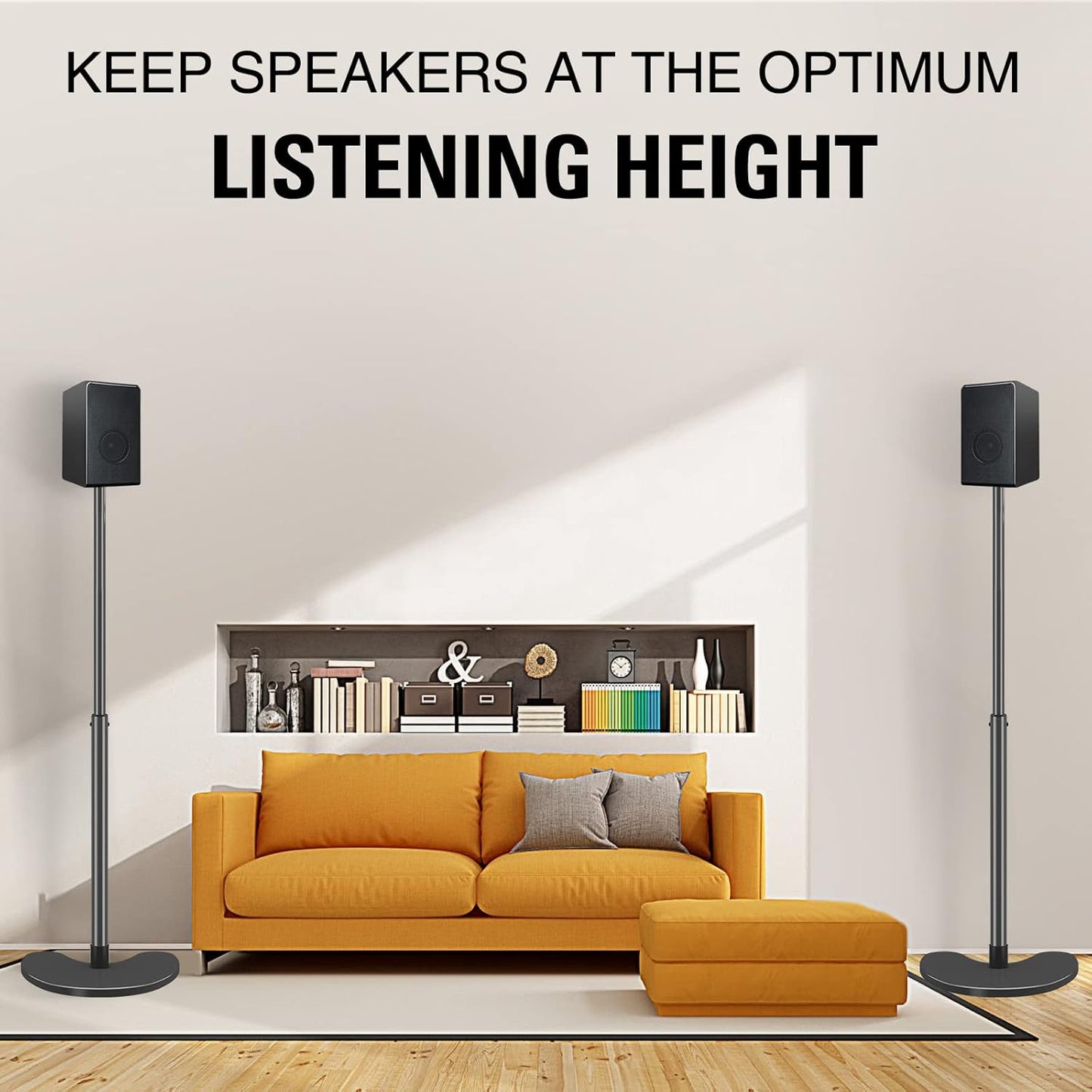 Mounting Dream Height Adjustable Speaker Stands Mounts Alloy Steel Floor DEMO