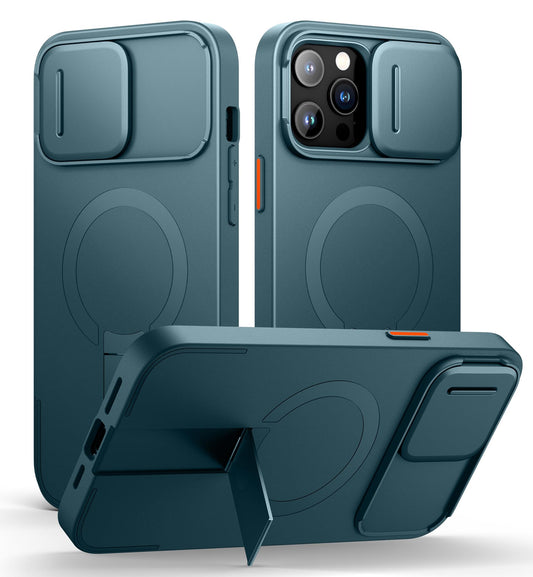 SURITCH Magnetic Camera Slide Cover Case for iPhone 13 Pro Max 12 Lake Green NEW