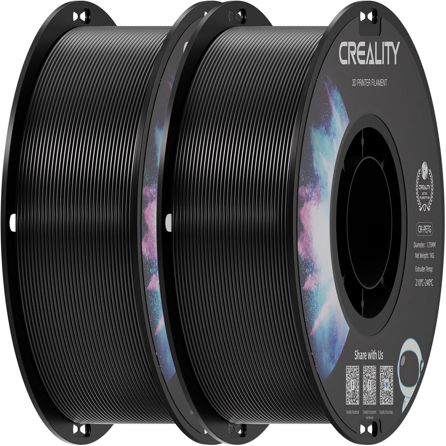Creality PETG 3D Printer Filament Tough Durable Excellent Quality Black NEW
