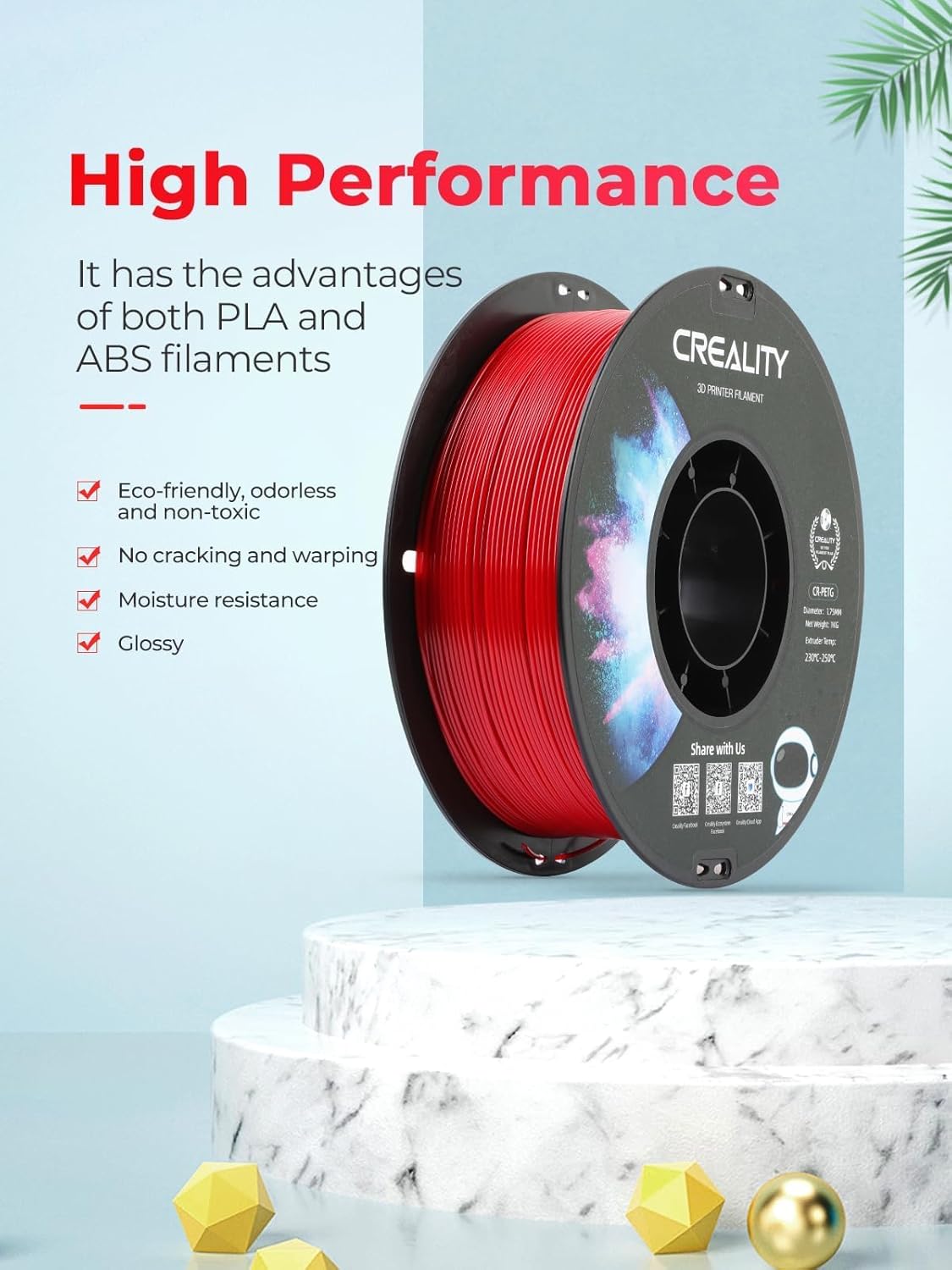 Creality PETG 3D Printer Filament Tough Durable Excellent Quality Black NEW