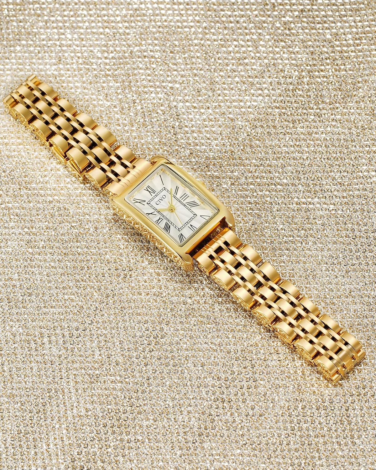 CIVO Analog Rectangle Face Luxury Stainless Steel Wrist Watches for Women NEW