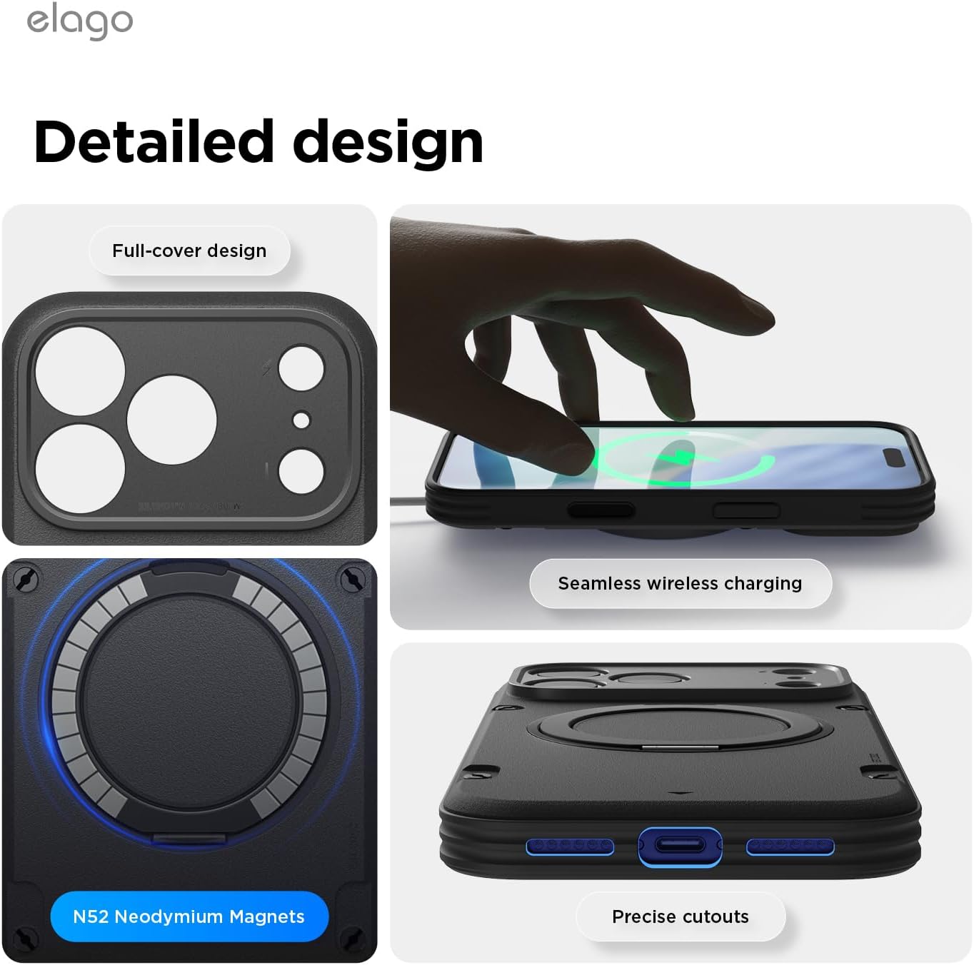 elago Magnetic Ring Stand Armor Case Compatible iPhone 13 Pro Max Cover NEW