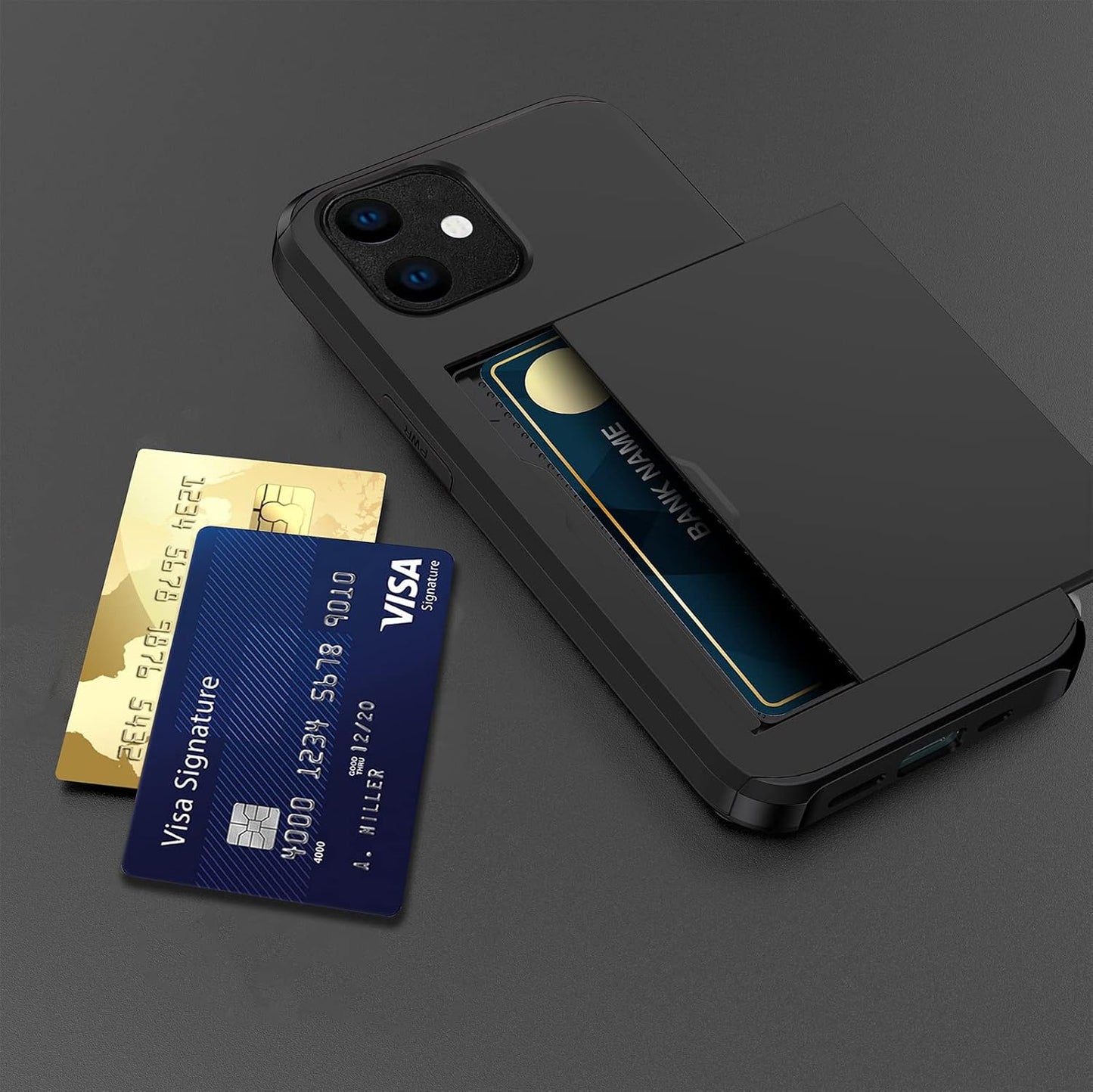 Asuwish Phone Case for iPhone 11 with Tempered Glass Screen Protector Black NEW