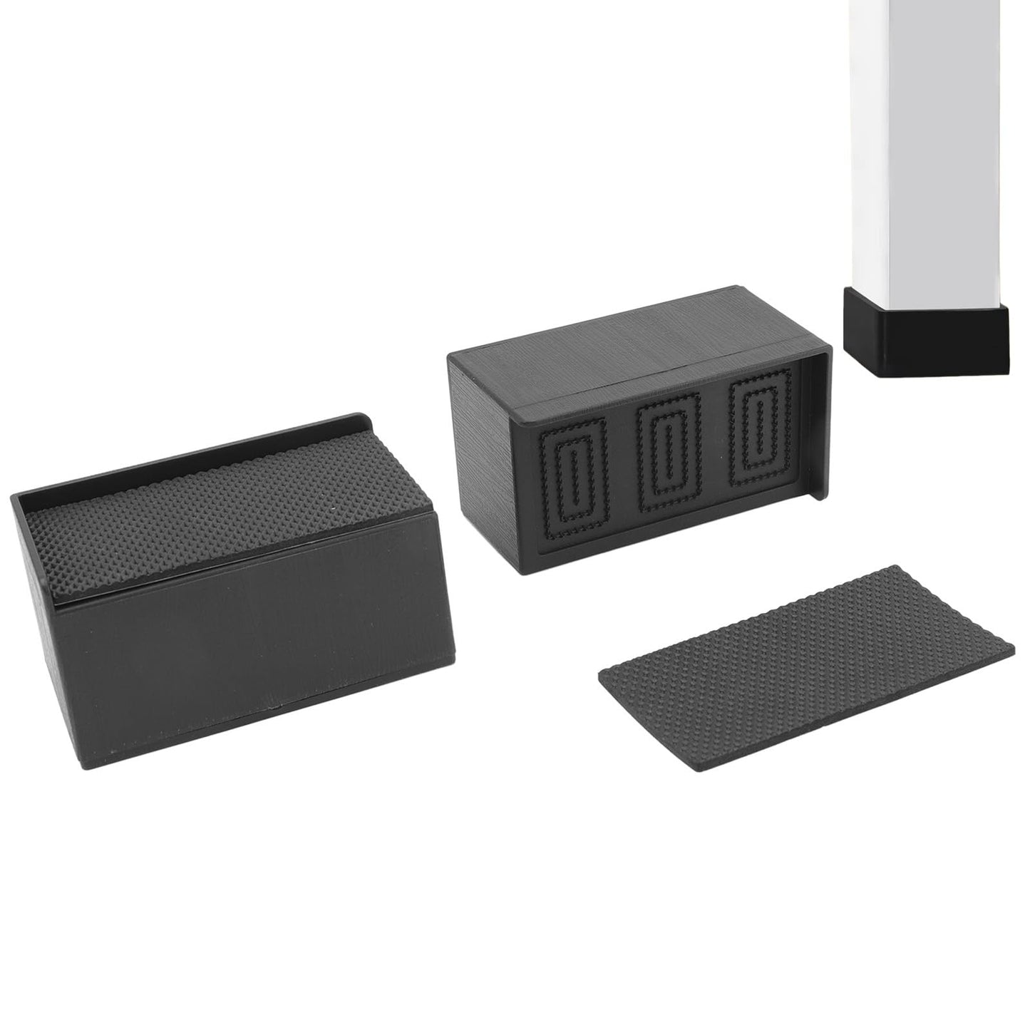 Omabeta L-Shaped Furniture Risers Rubber Stackable Rectangular Design NEW