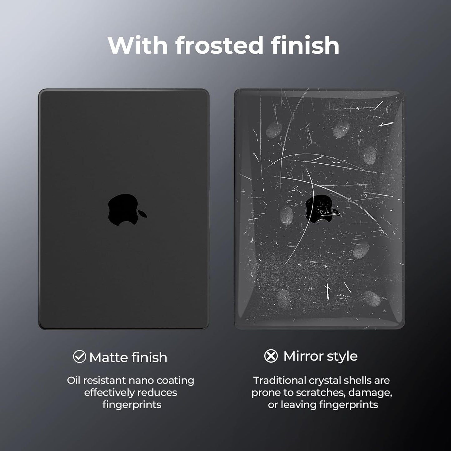 EooCoo Hard Polycarbonate Protective Case for MacBook Pro 14" Space Black NEW