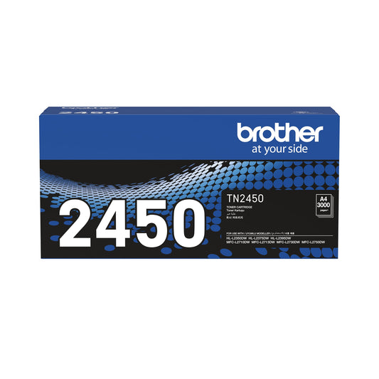 Brother Genuine TN2450 High-Yield Black Toner Cartridge Up to 3000 Pages DEMO