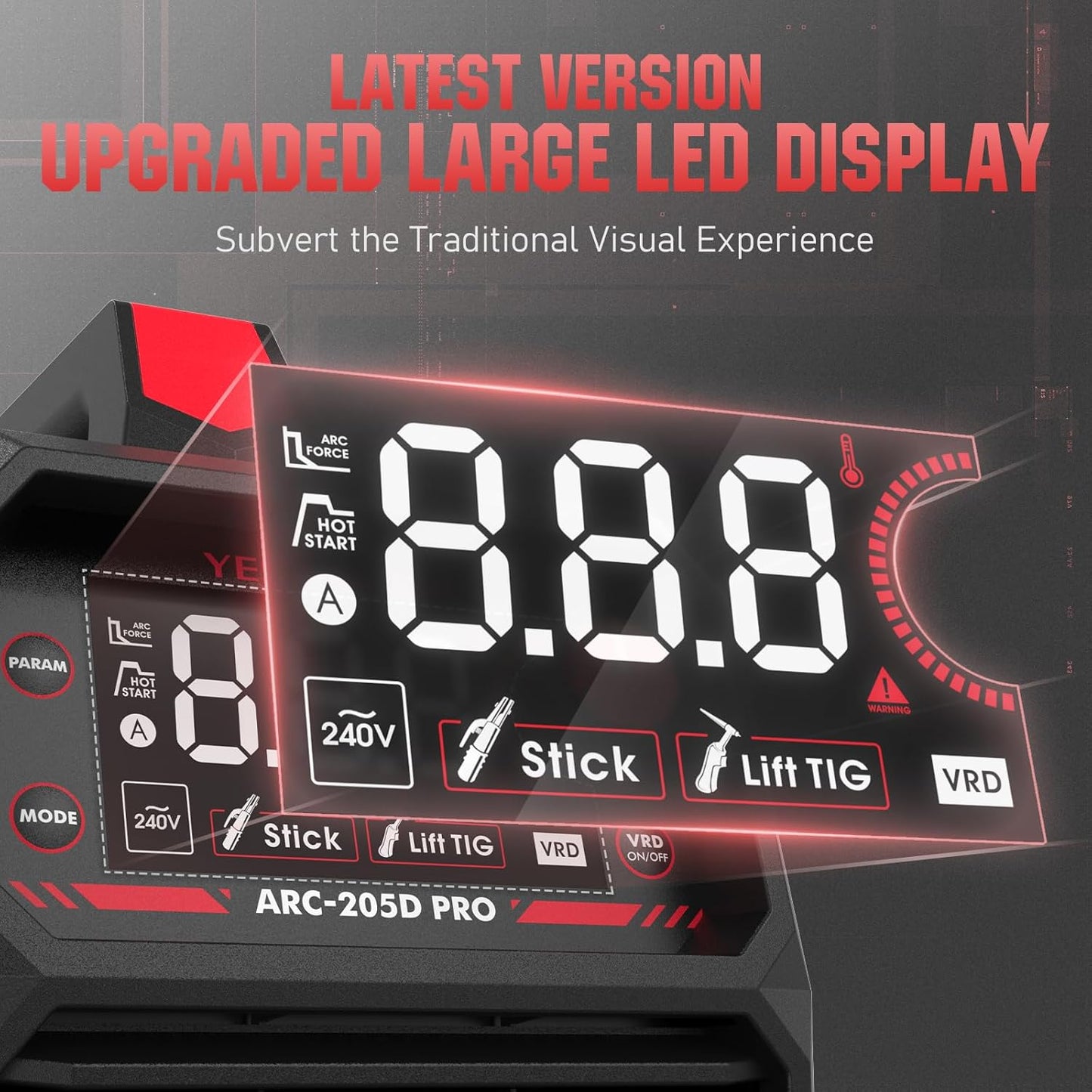 YESWELDER 205Amp Digital Inverter IGBT Stick Welder with Large LED Display DEMO