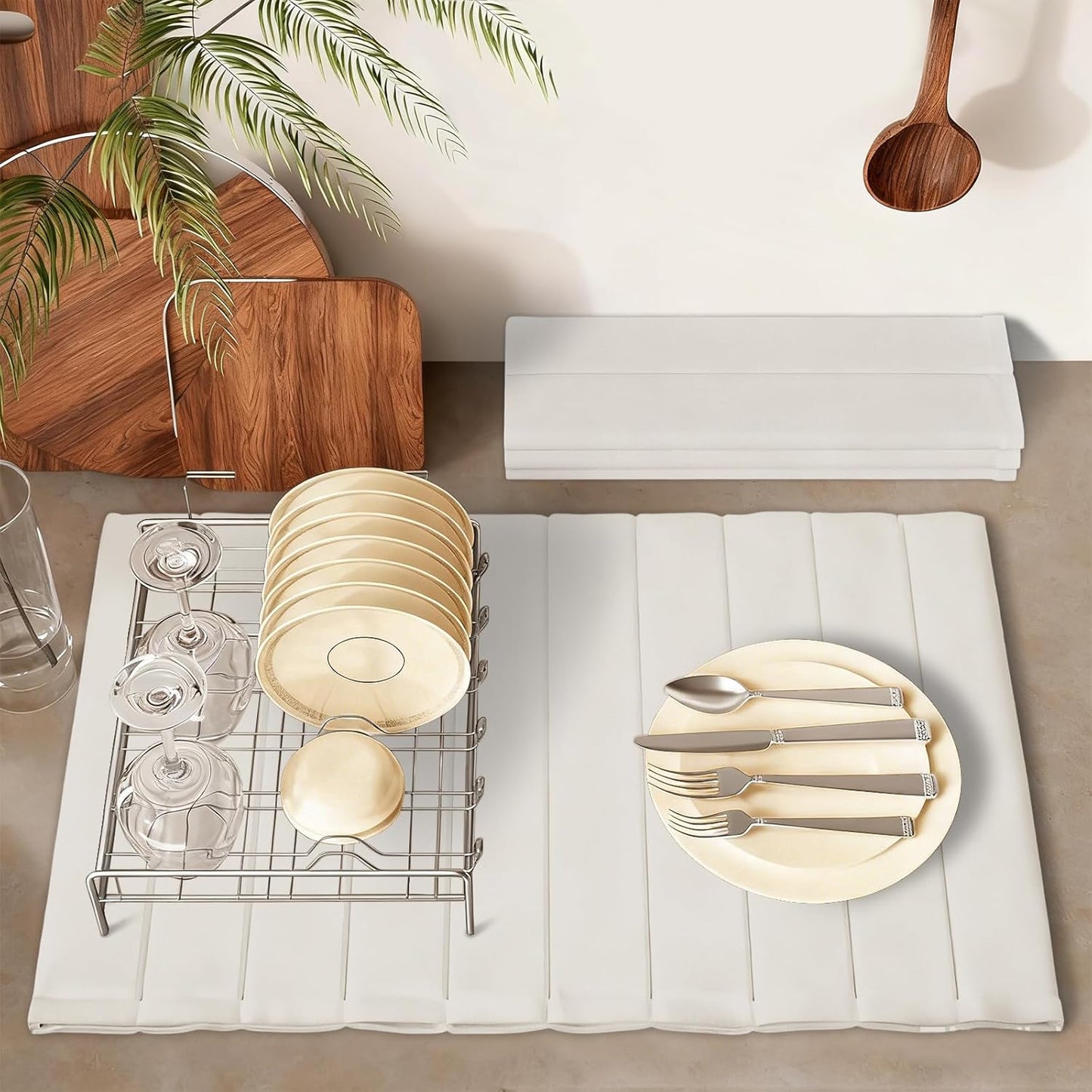 Intellihome Stone Drying Mat for Kitchen Counter Absorbent Detachable DEMO