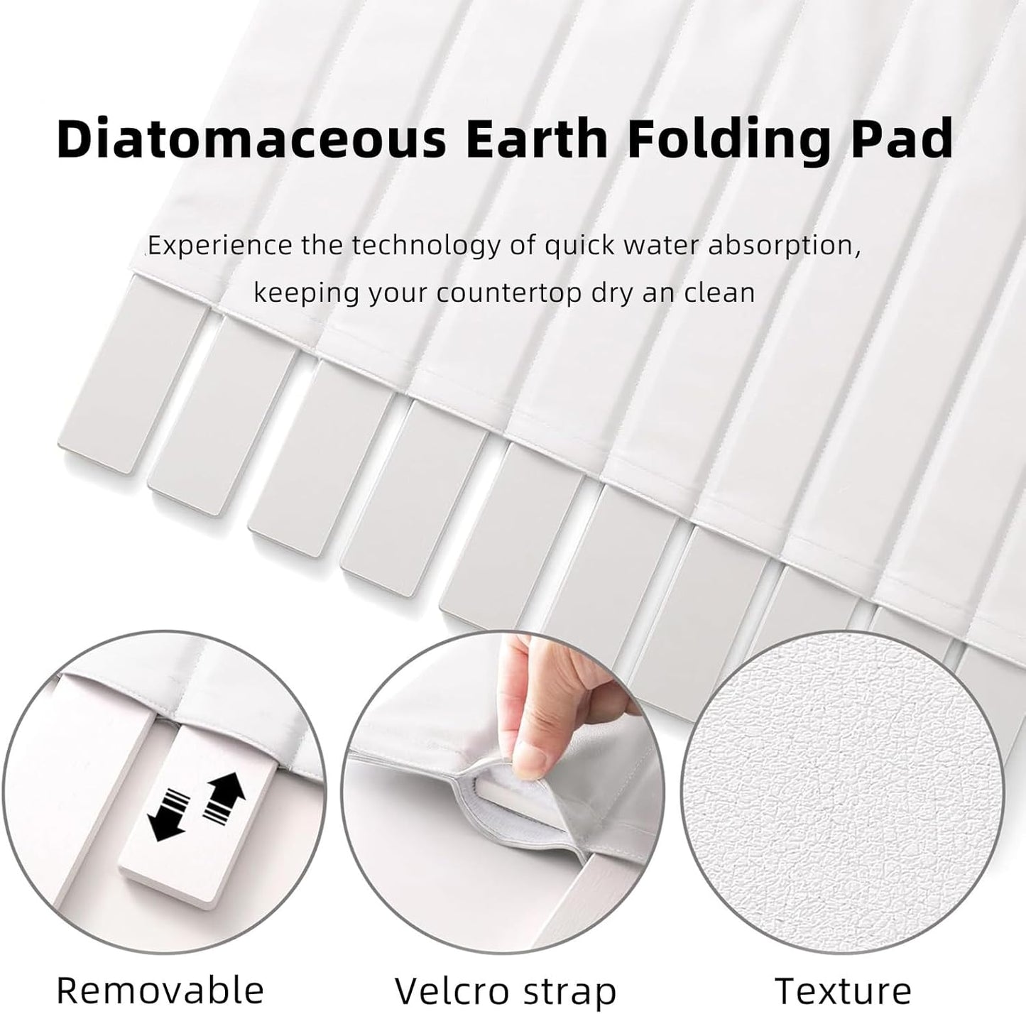 Intellihome Stone Drying Mat for Kitchen Counter Absorbent Detachable DEMO