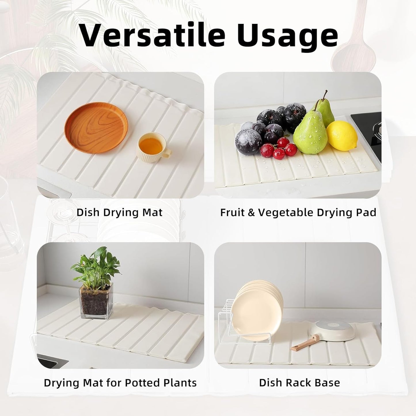 Intellihome Stone Drying Mat for Kitchen Counter Absorbent Detachable DEMO