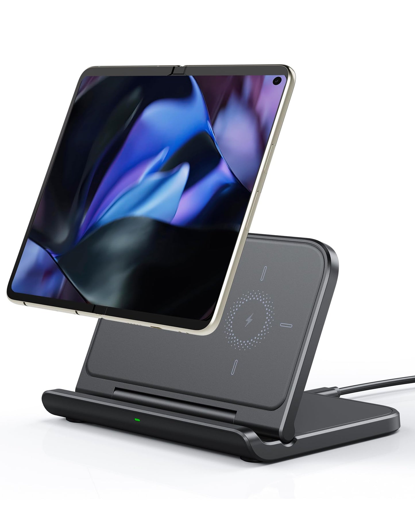 SwanScout Foldable Wireless Charging Station for Samsung Z Fold 7 Black NEW
