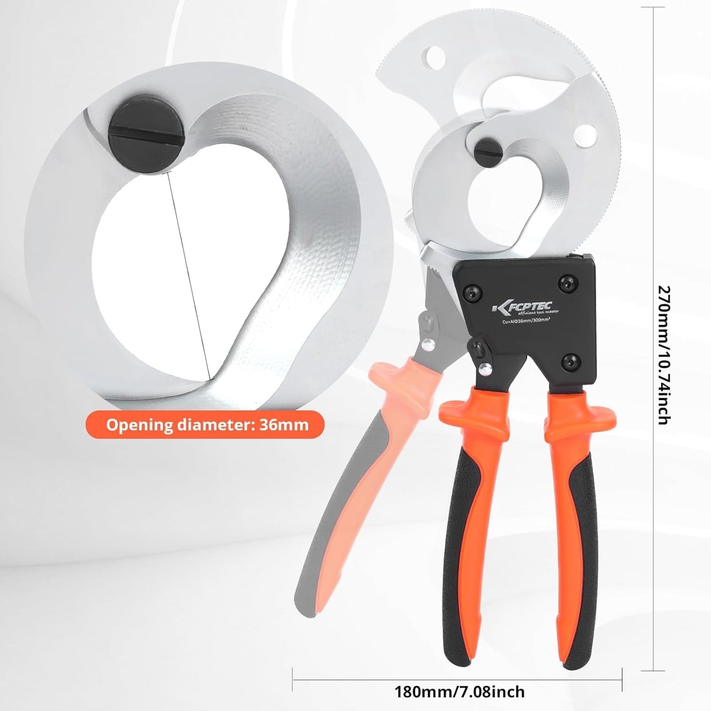 KF CPTEC Heavy Duty Ratcheting Cable Cutter for Copper & Aluminium Wires DEMO