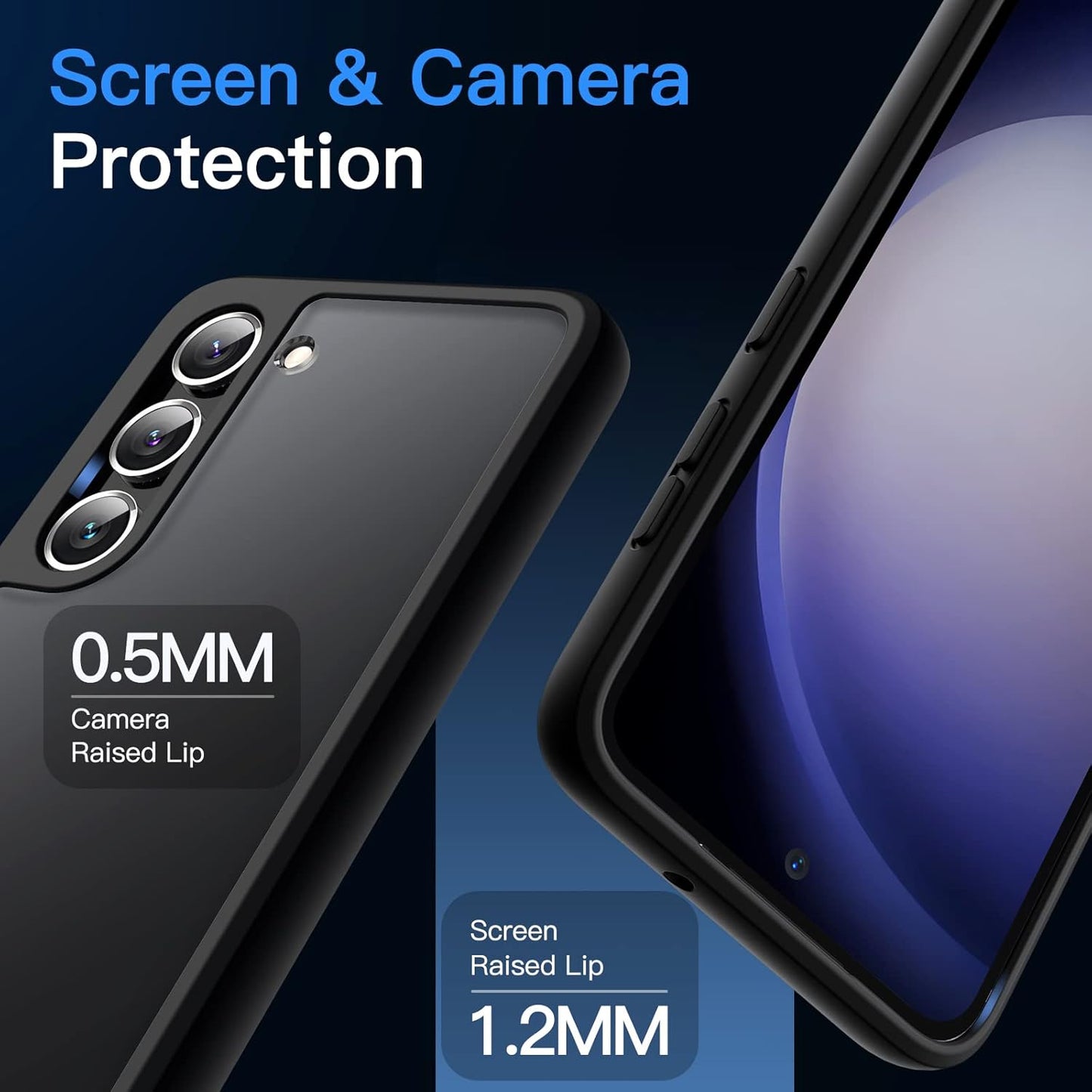 JETech Matte Case for Samsung Galaxy S23 5G Frosted Translucent Back Cover NEW