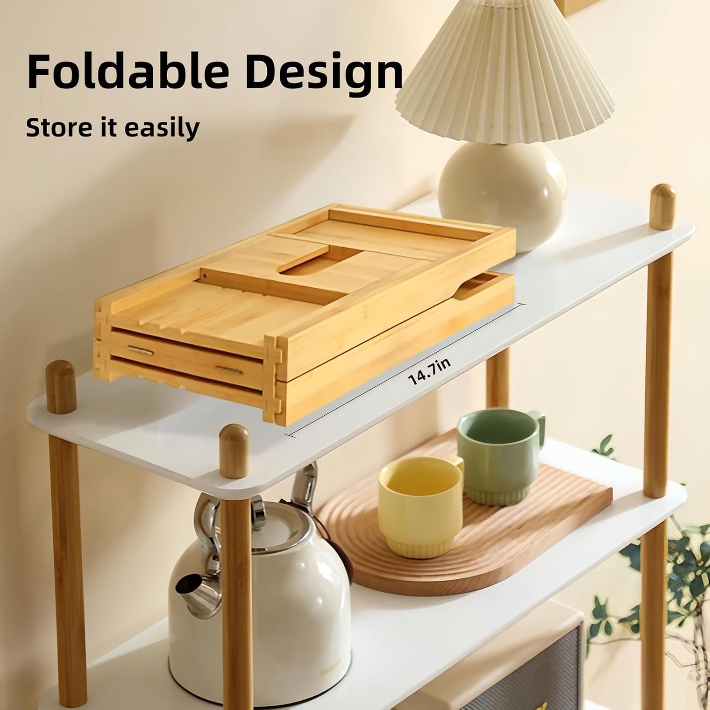 STEUGO Premium Expandable Bamboo Bathtub Tray for Reading & Relaxation DEMO