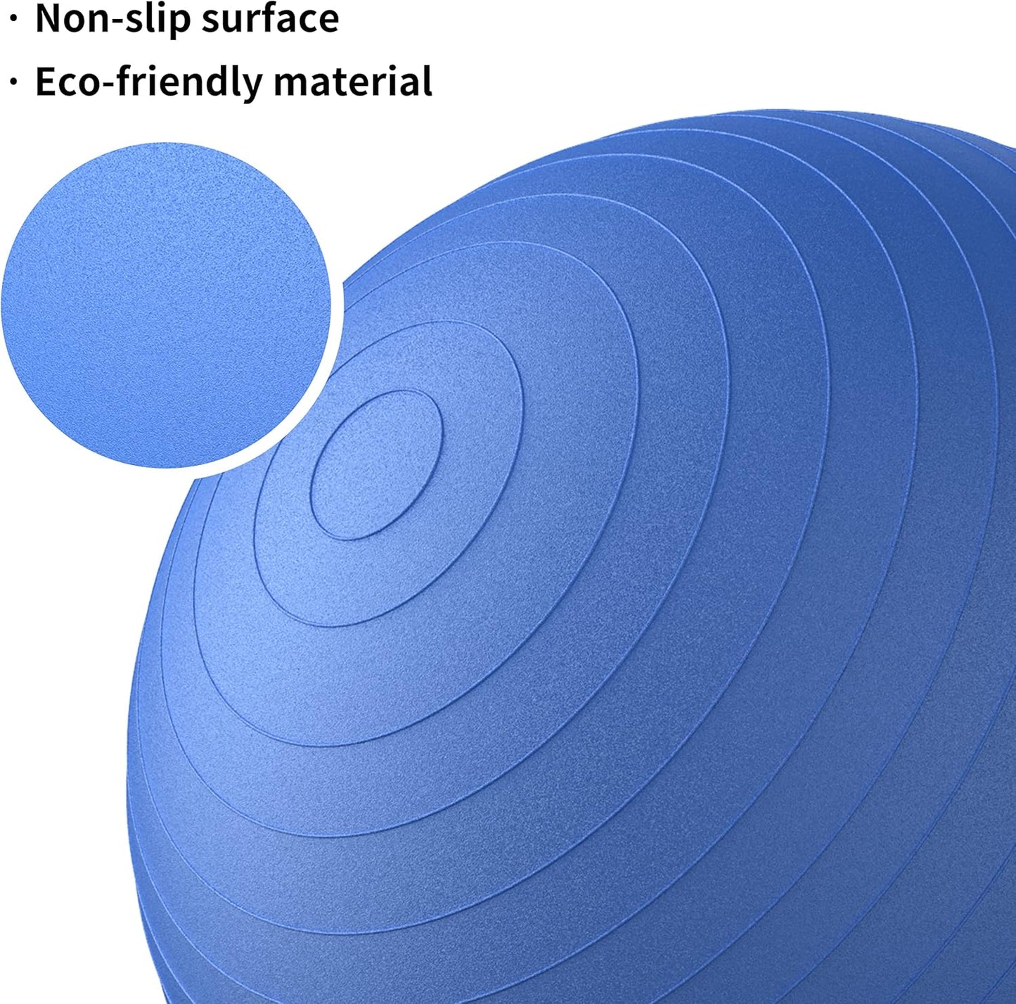 PROIRON 2-in-1 Yoga Ball and Pilates Chair Set, Anti-Burst, 55cm Blue DEMO