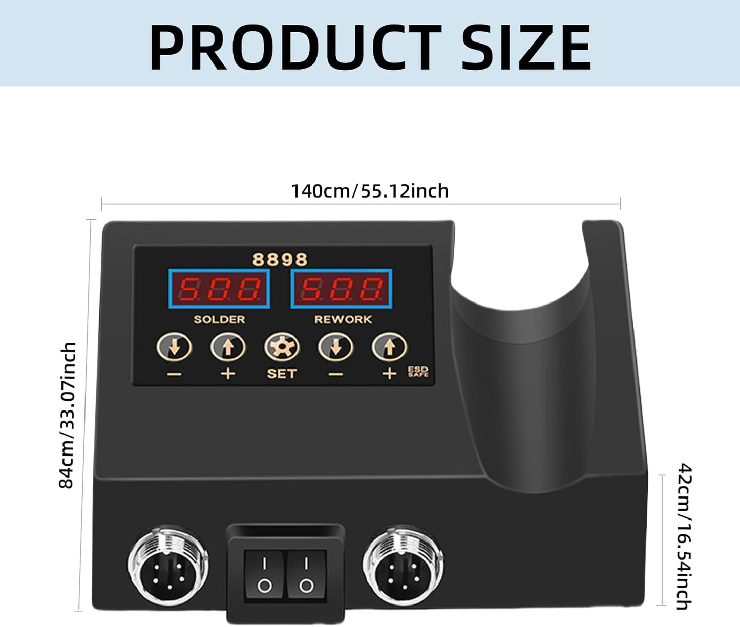 STEUGO 2-in-1 Digital Soldering Iron Station Hot Air Rework Lron&Hot Gun DEMO