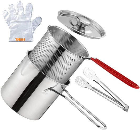 RUNTOO MU Stainless Steel Deep Frying Basket for Kitchen Cooking Pot Mesh DEMO