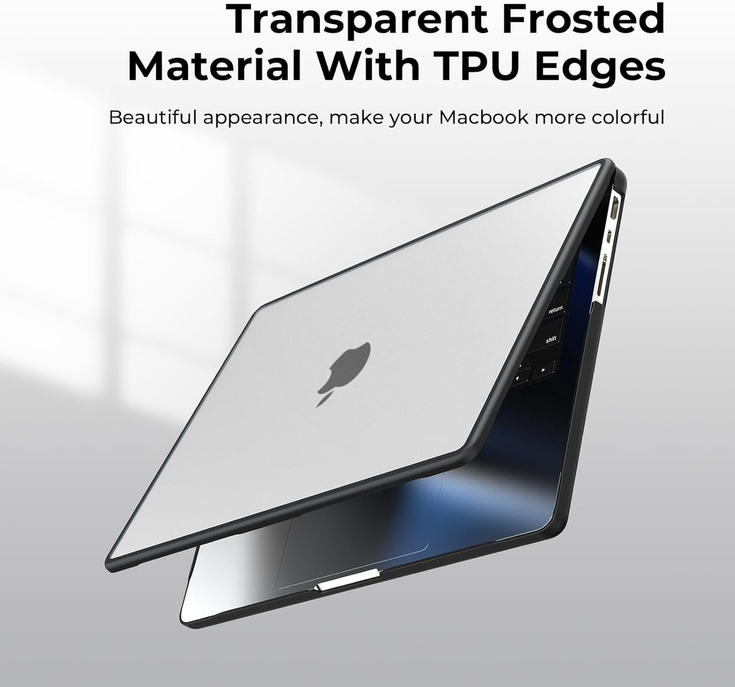 BlueSwan Hard Shell Case Compatible with MacBook Pro 14-inch Frosted Clear NEW