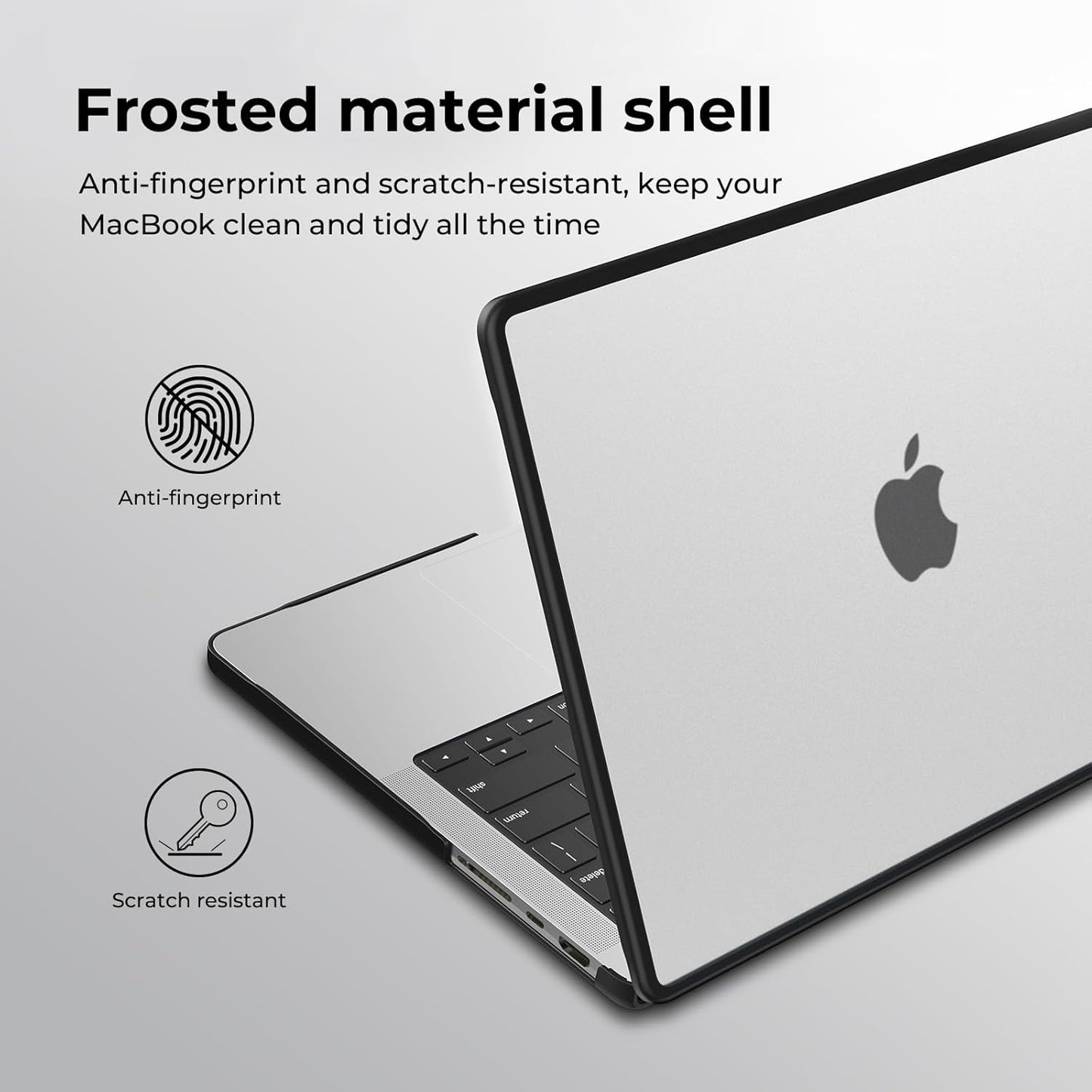 BlueSwan Hard Shell Case Compatible with MacBook Pro 14-inch Frosted Clear NEW