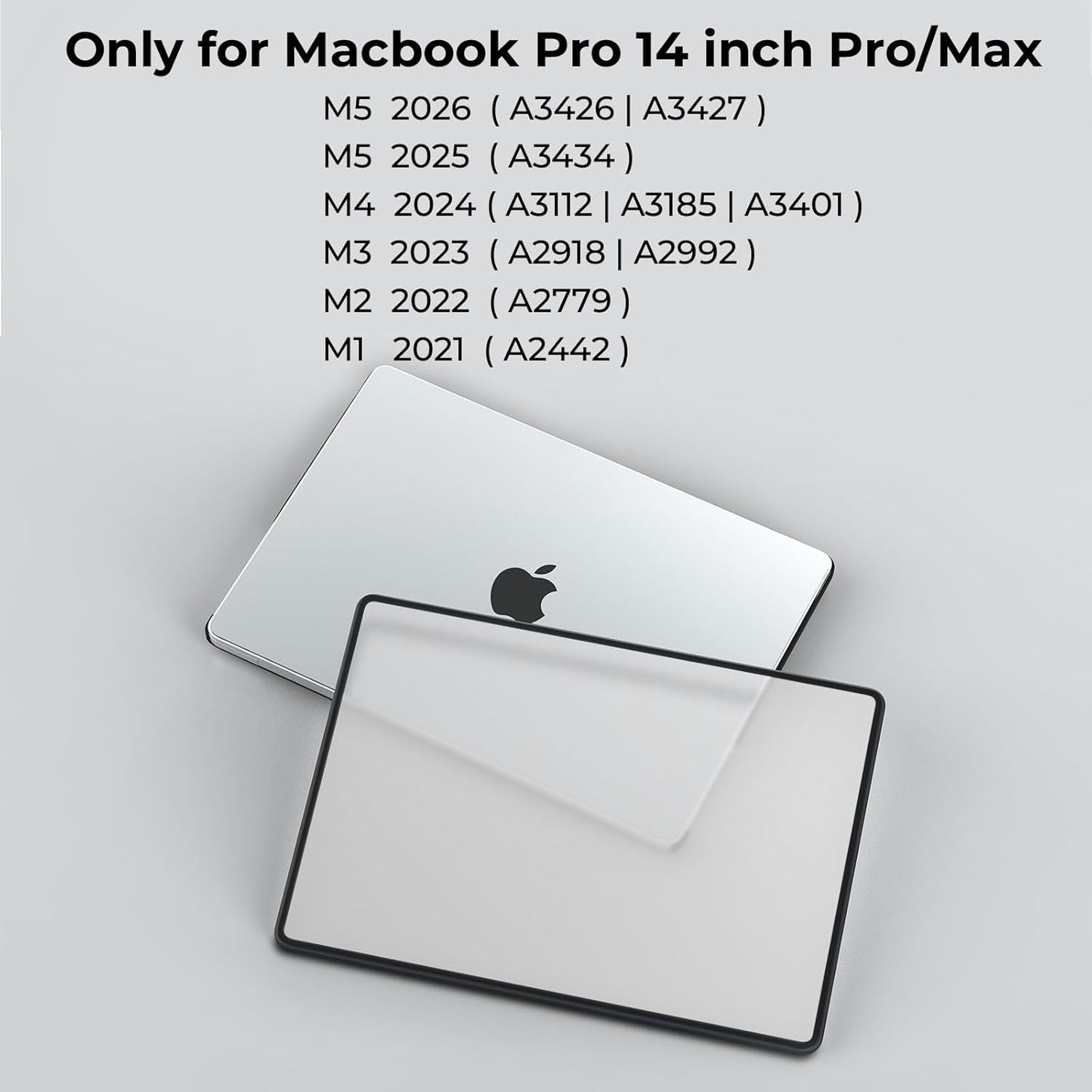 BlueSwan Hard Shell Case Compatible with MacBook Pro 14-inch Frosted Clear NEW