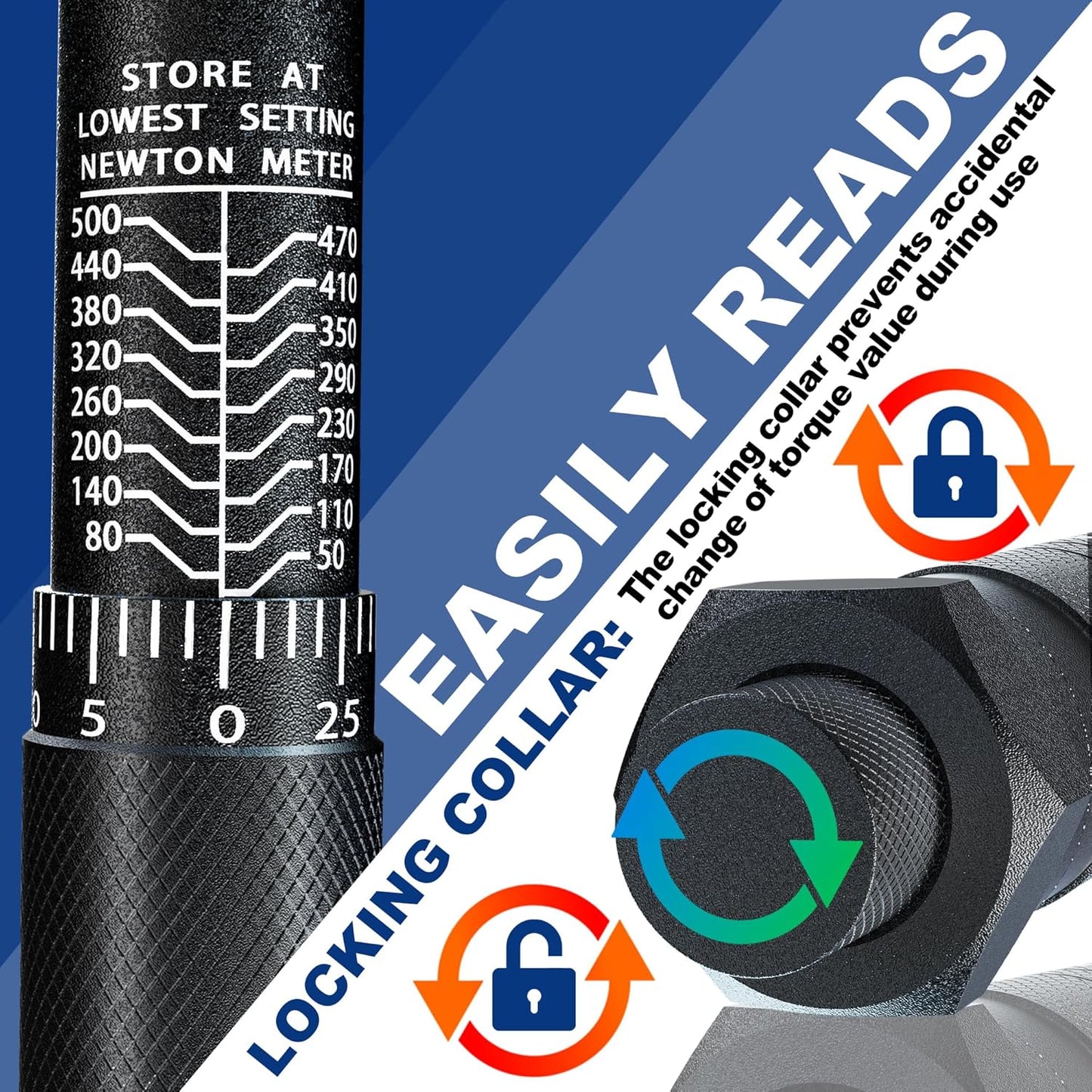 Aiourx 3/4" Drive Click Torque Wrench 50-500 Nm Automotive Maintenance DEMO