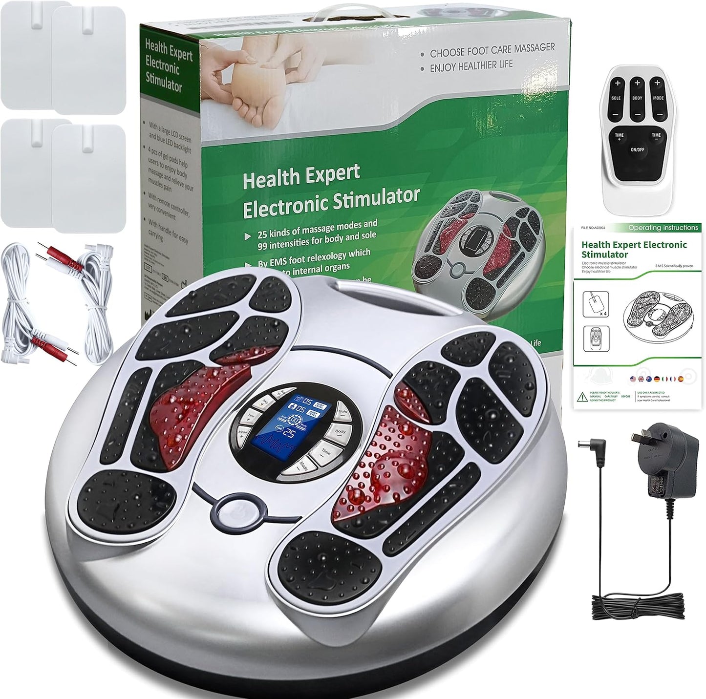OSITO Foot Massager Muscle Stimulator Massage Machine Electronic Pulse NEW