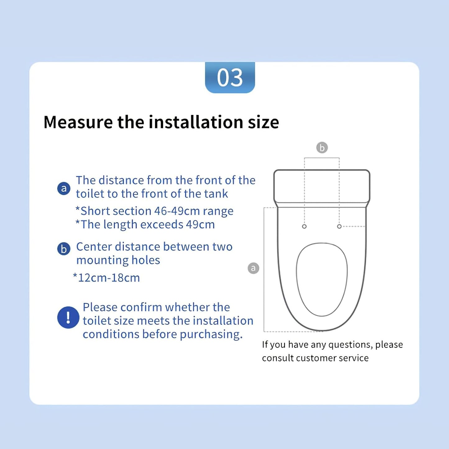 WOOYOOTE Smart Electric Bidet Seat Toilet with Warm Water Heated Cleaning for