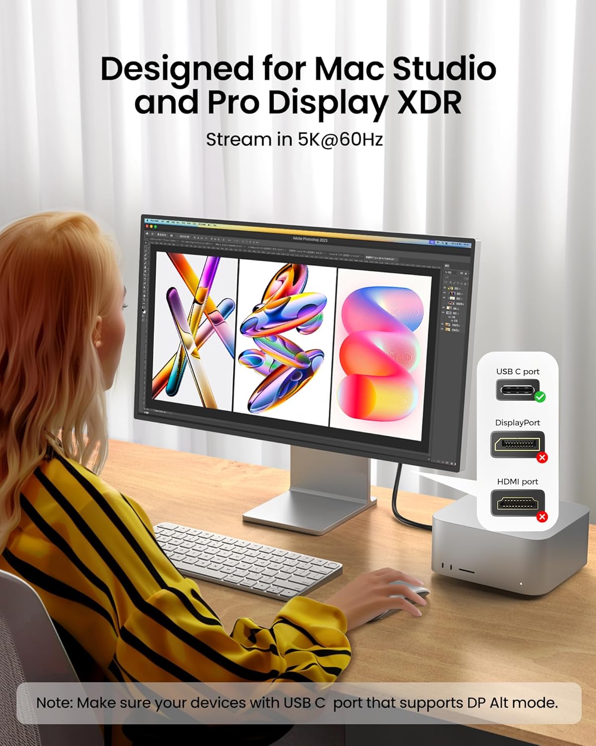 Silkland USB USB Cables C Monitor Display Cable 4K@144Hz 8K@30Hz 3.2 Gen DEMO