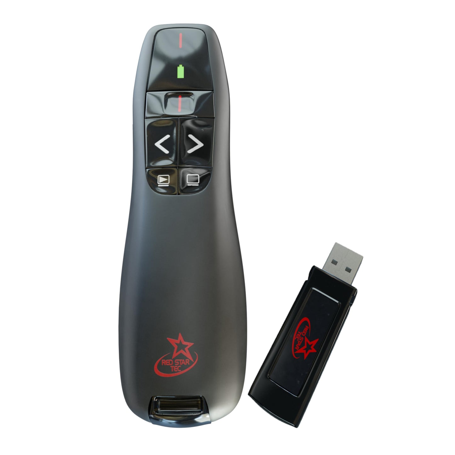 Red Star Tec Wireless Presentation Remote Clicker, Black, 1 Pack, for DEMO