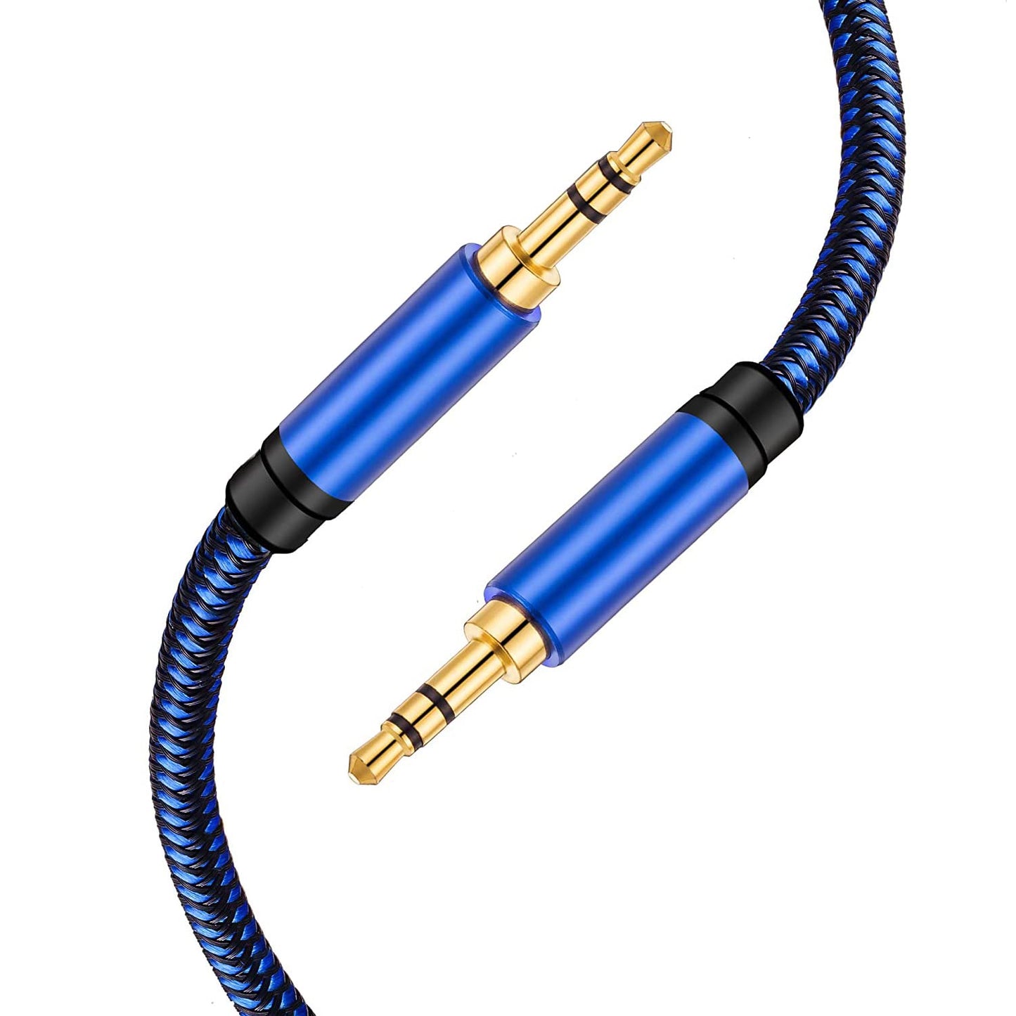 tunghey 3.5mm Stereo Aux Cable, Braided Auxiliary Audio Cord for NEW