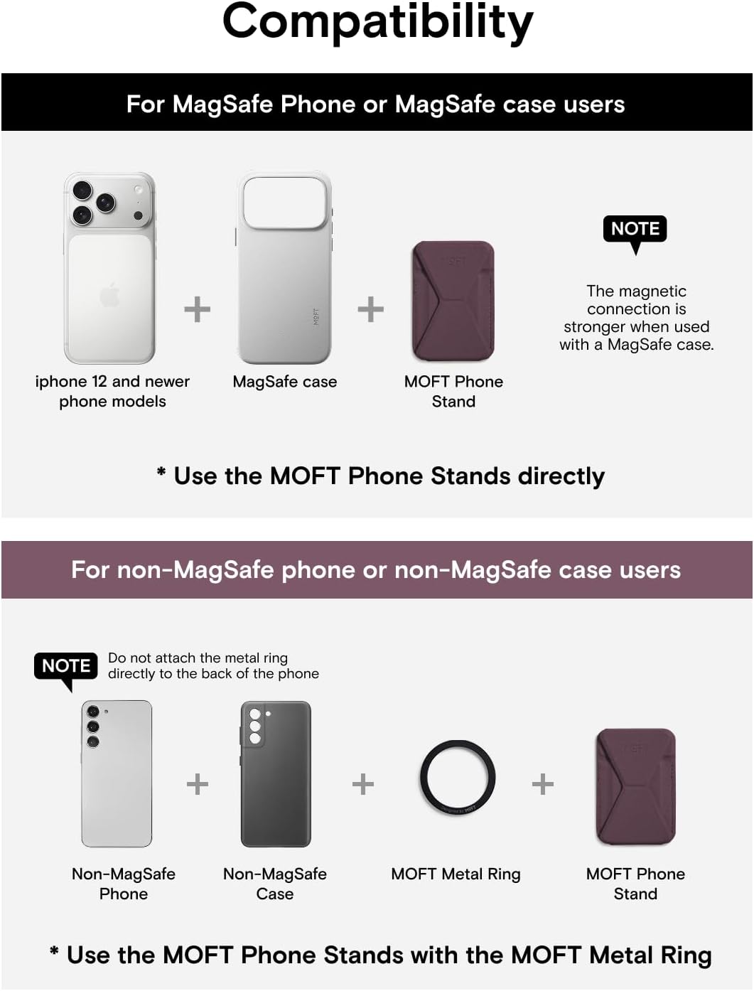 MOFT Magsafe Wallet Stand Phone Holder Adjustable Adhesive Card Blackberry NEW